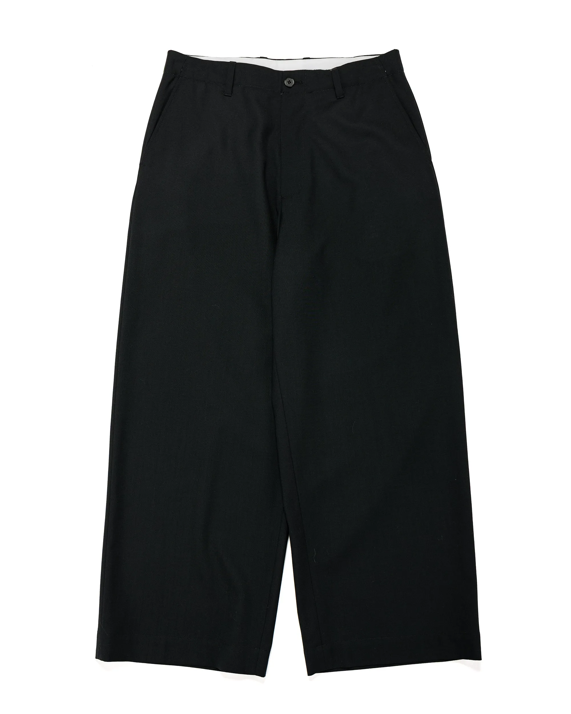Universal Products Summer Wool Wide Trousers Black sold by Lost & Found