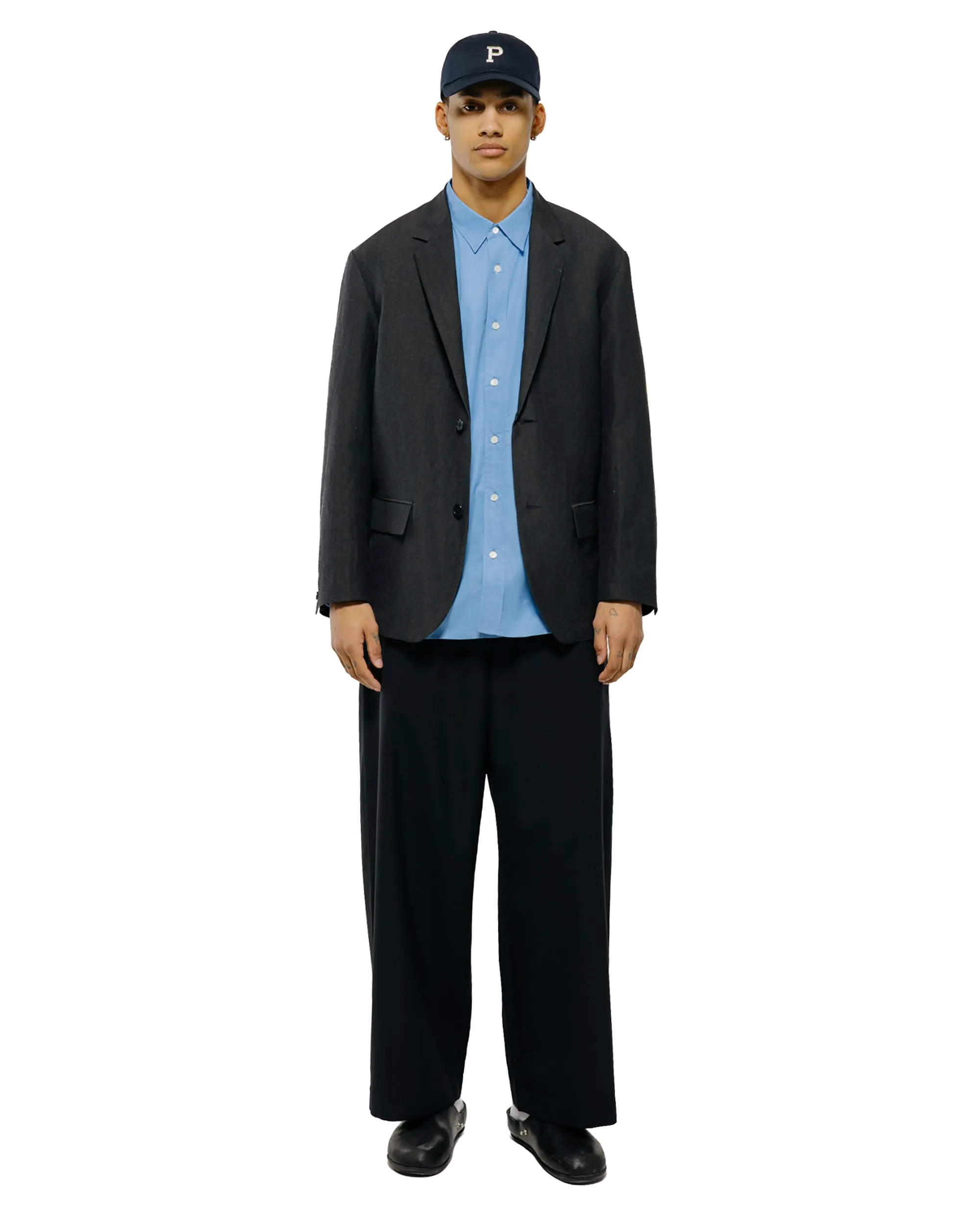 Universal Products Summer Wool Wide Trousers Black sold by Lost & Found product image thumbnail 4