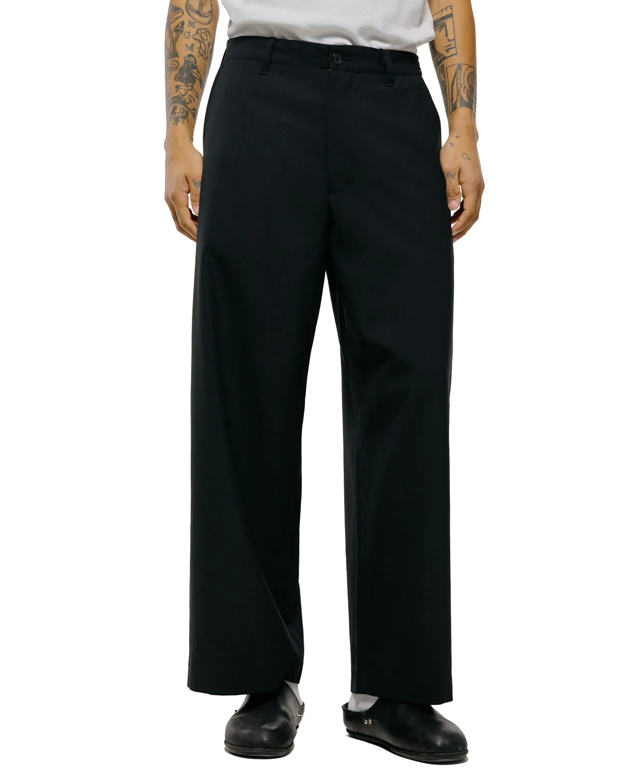 Universal Products Summer Wool Wide Trousers Black sold by Lost & Found product image thumbnail 2