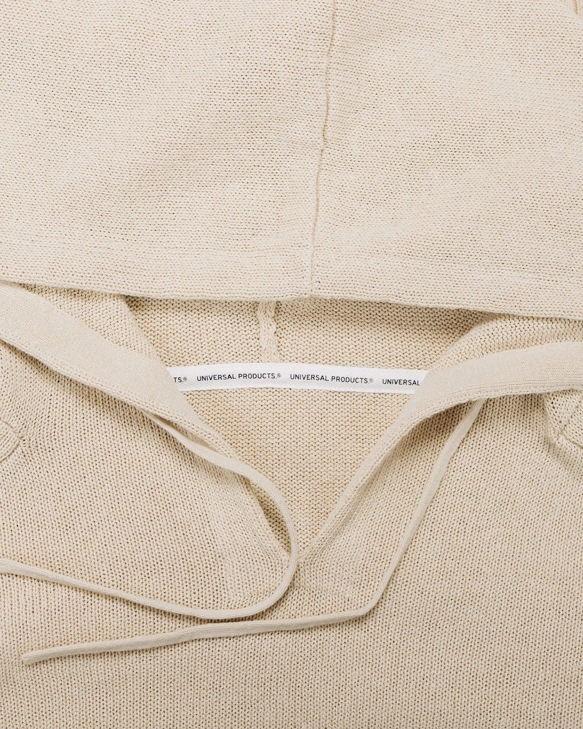 Universal Products Linen Knit Hoodie Ecru sold by Lost & Found product image thumbnail 5