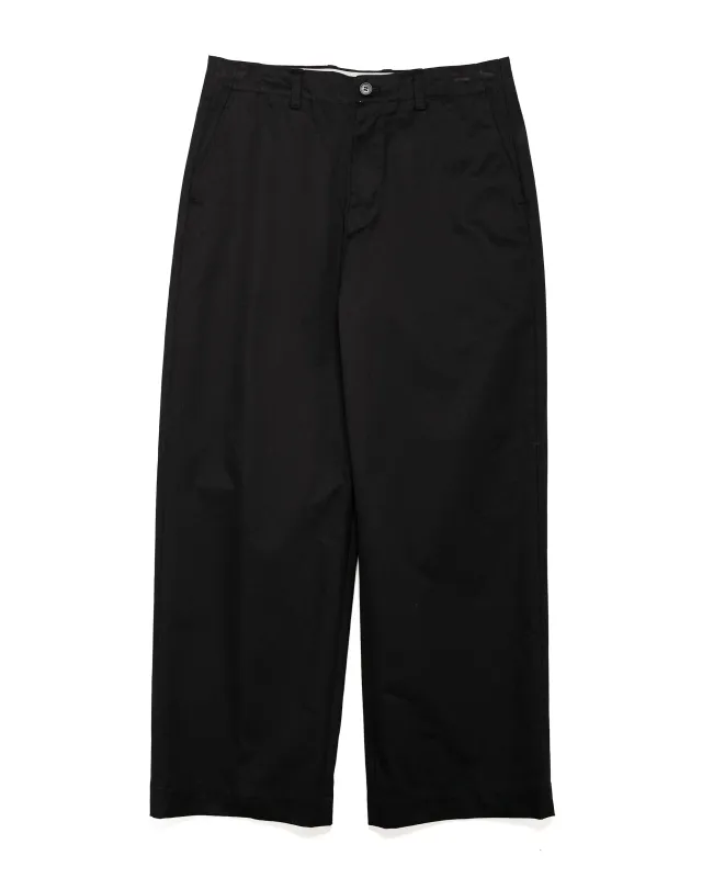 Universal Products No Tuck Chino Trousers Black made by Lost & Found
