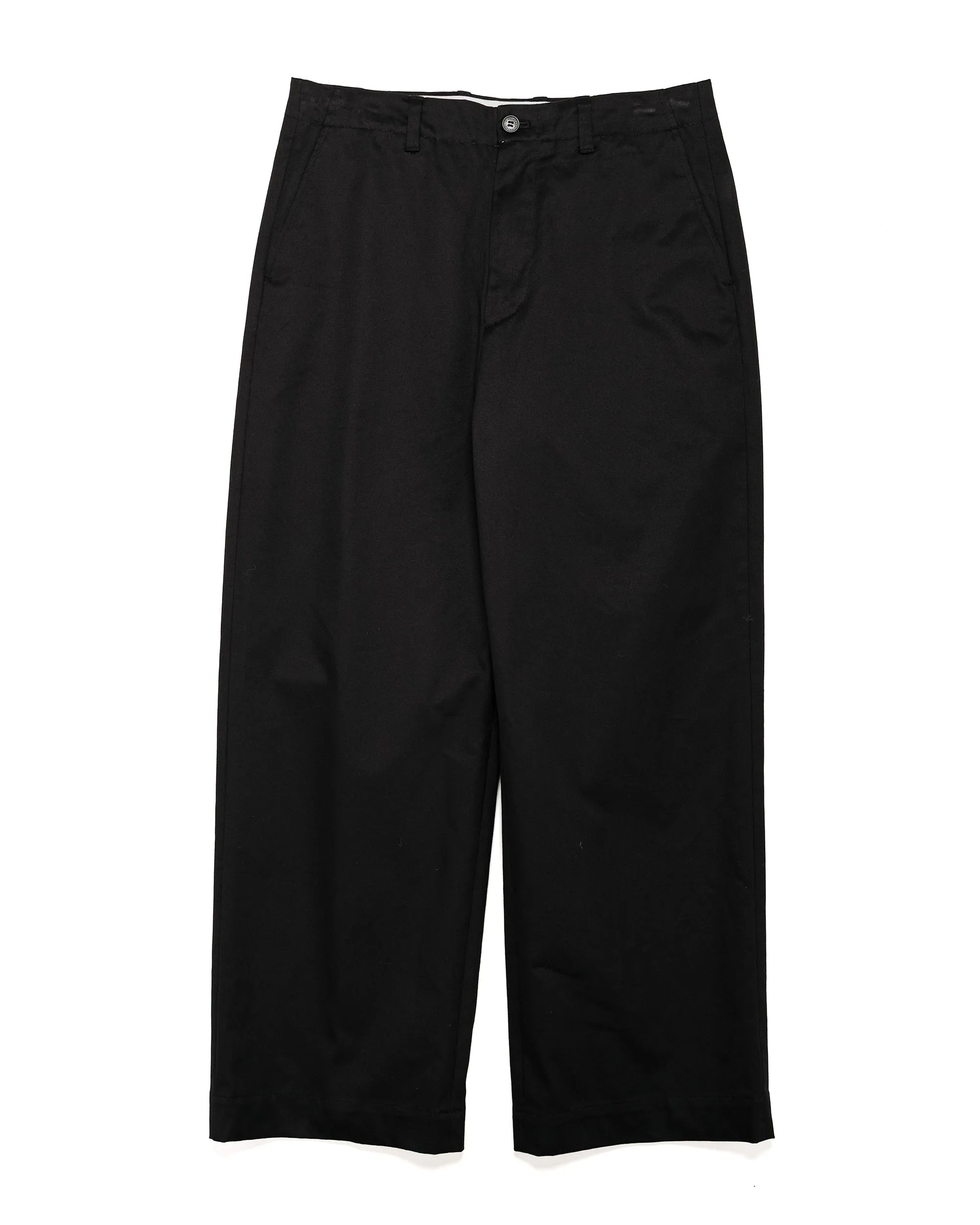 Universal Products No Tuck Chino Trousers Black sold by Lost & Found