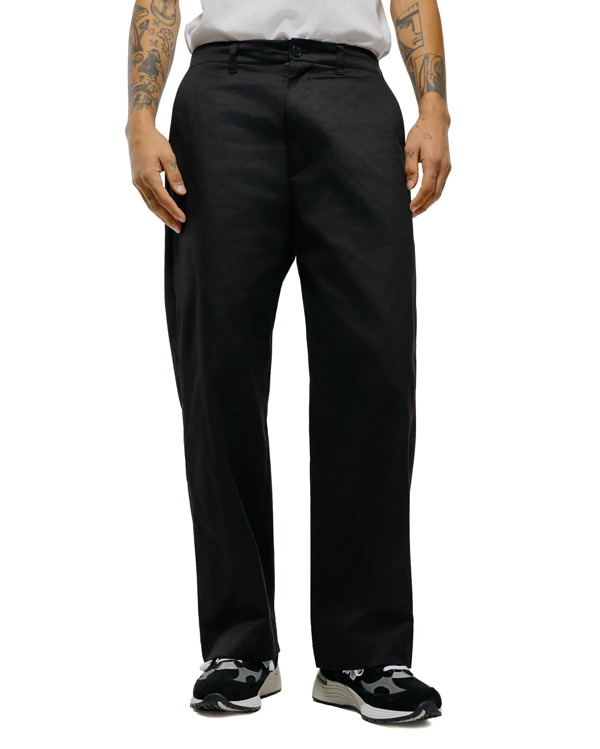 Universal Products No Tuck Chino Trousers Black sold by Lost & Found product image thumbnail 2