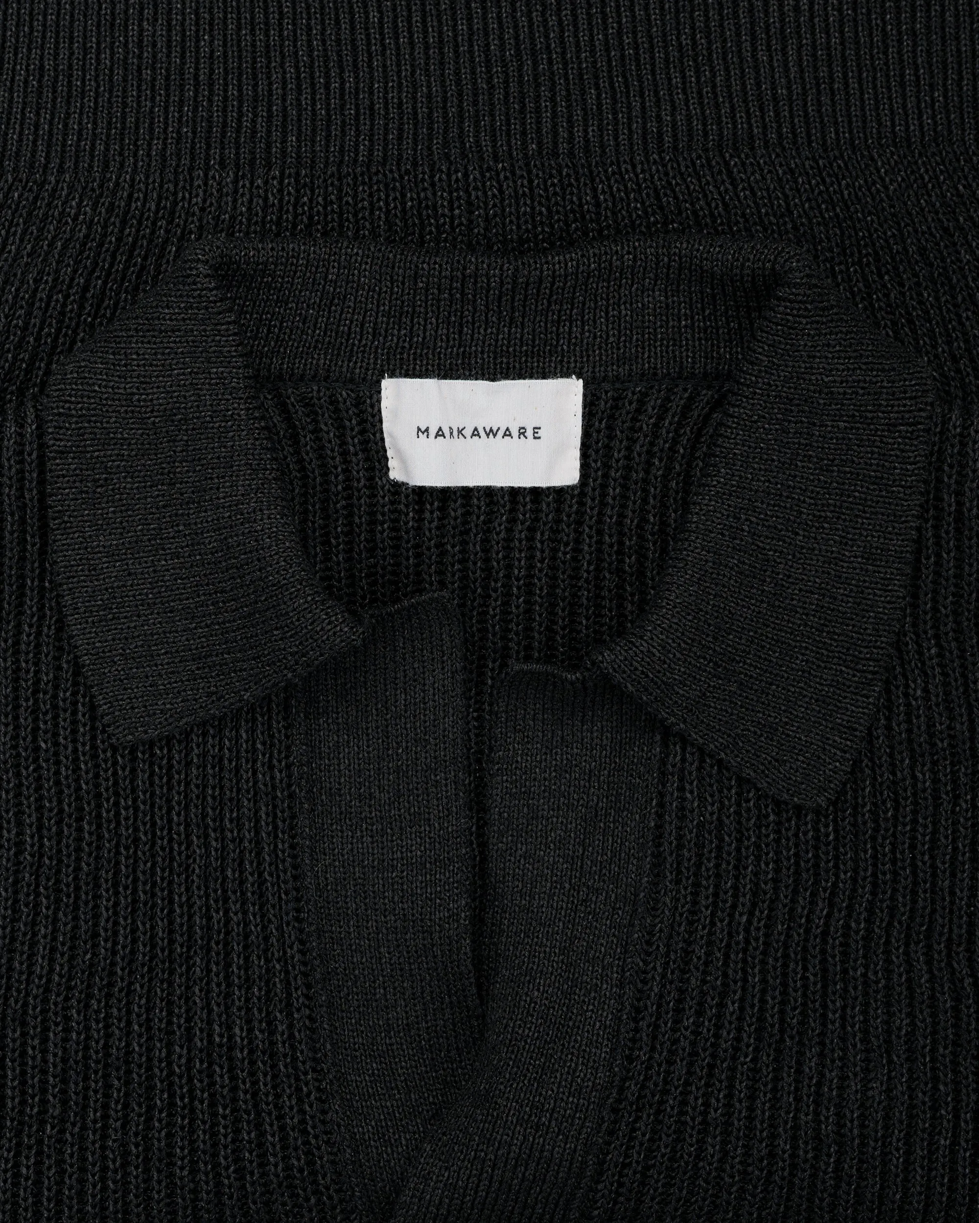 MARKAWARE Organic Cotton Japanese Paper Silk Yarn Skipper Rib Jumper Black sold by Lost & Found product image thumbnail 5