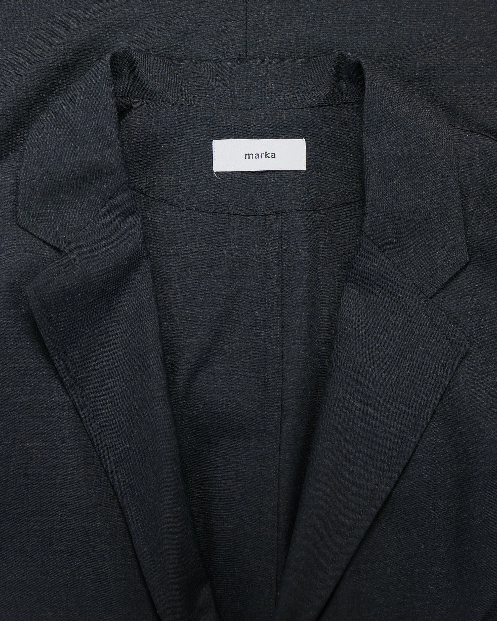 marka Stroll Around Jacket 2/72 Wool Tropical Washer Chambray Black sold by Lost & Found product image thumbnail 5