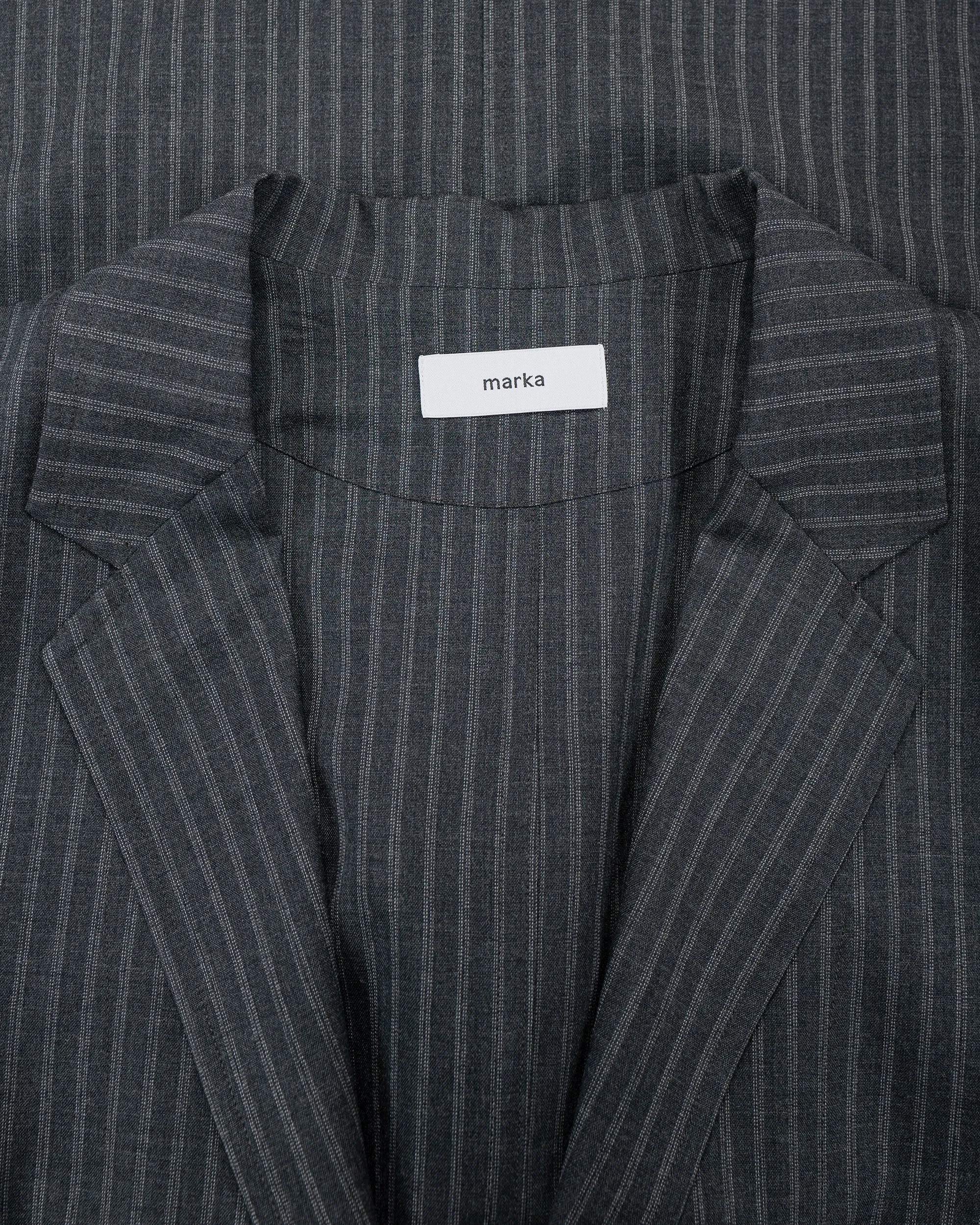 marka Stroll Around Jacket 2/72 Wool Tropical Washer Gray Stripe sold by Lost & Found product image thumbnail 5