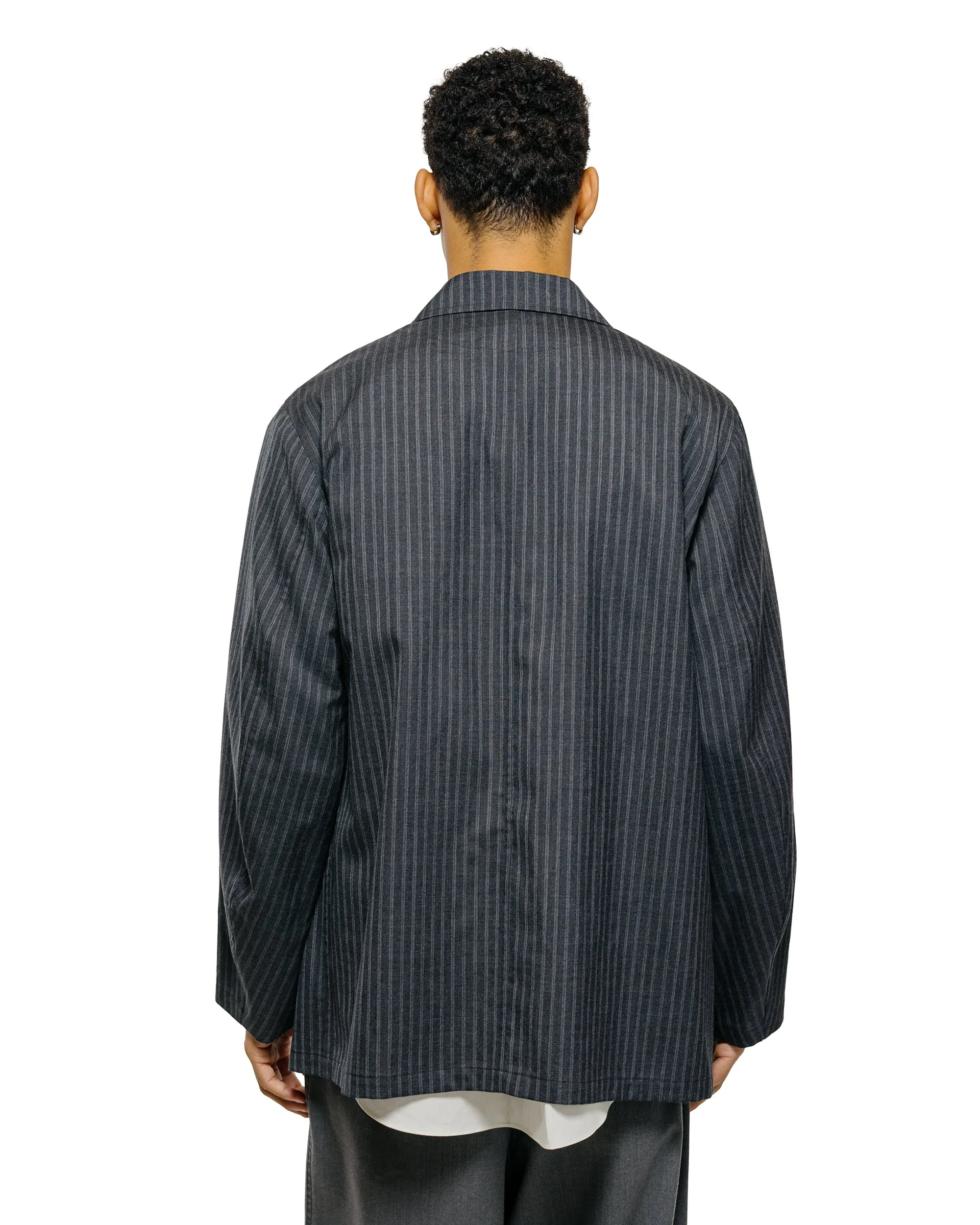 marka Stroll Around Jacket 2/72 Wool Tropical Washer Gray Stripe sold by Lost & Found product image thumbnail 3