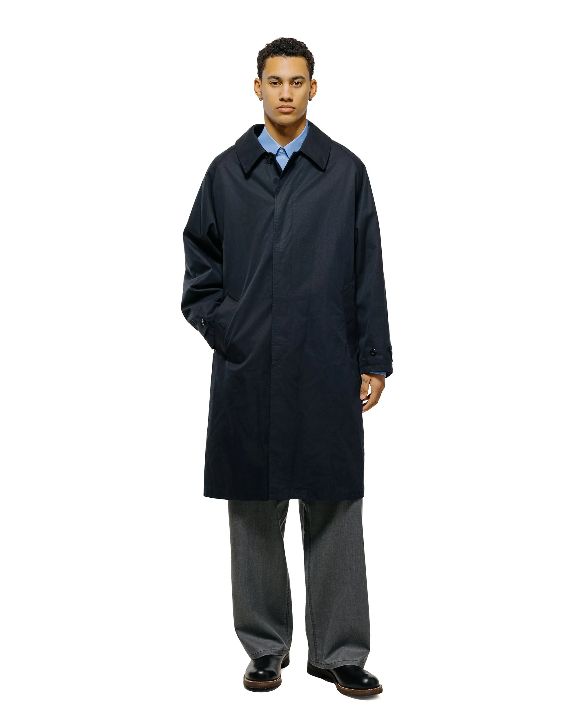 marka Raglan Sleeve Coat Organic 60/2 Gabardine Bio Black sold by Lost & Found product image thumbnail 2