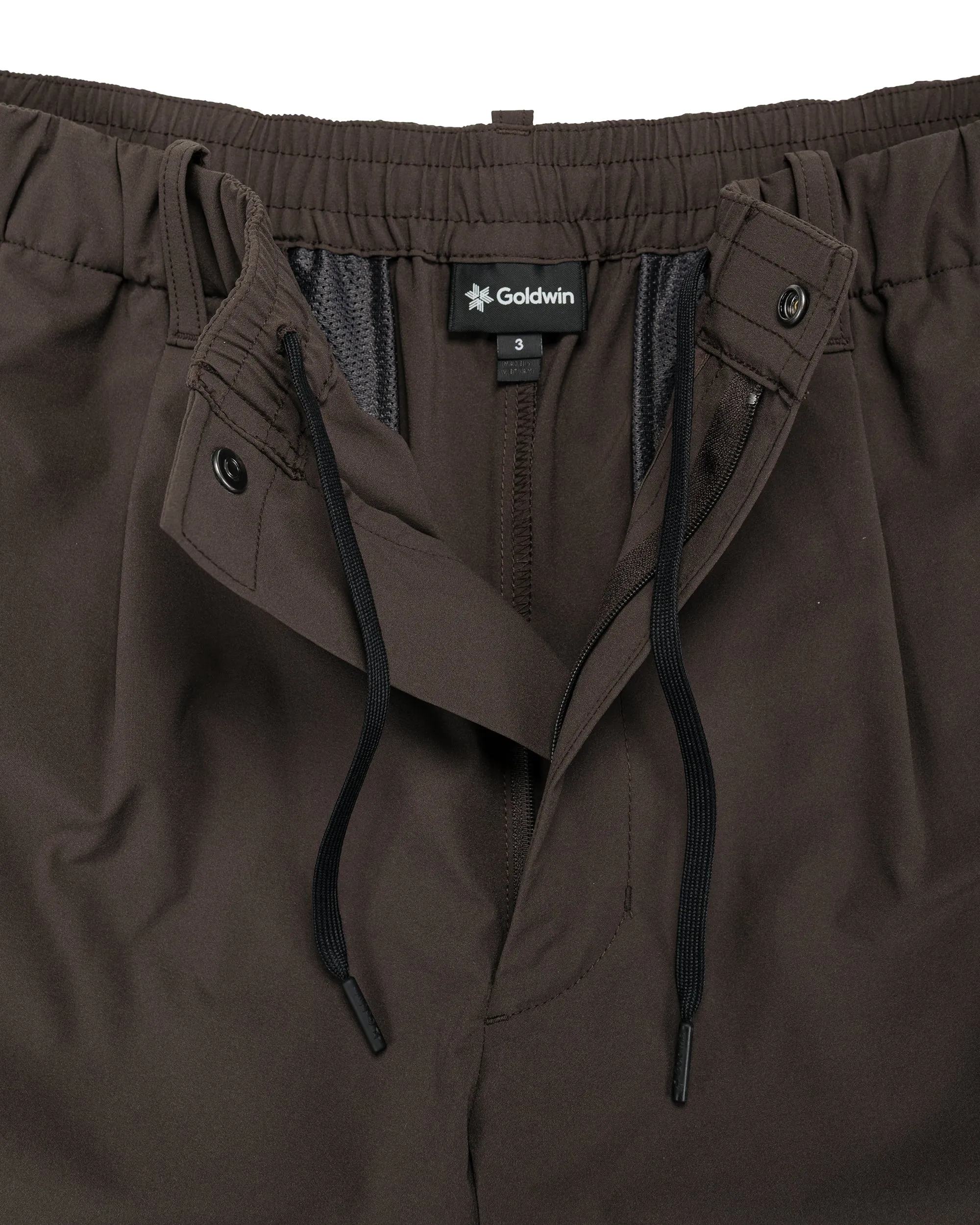 Goldwin One Tuck Light Stretch Shorts Jet Brown sold by Lost & Found product image thumbnail 5