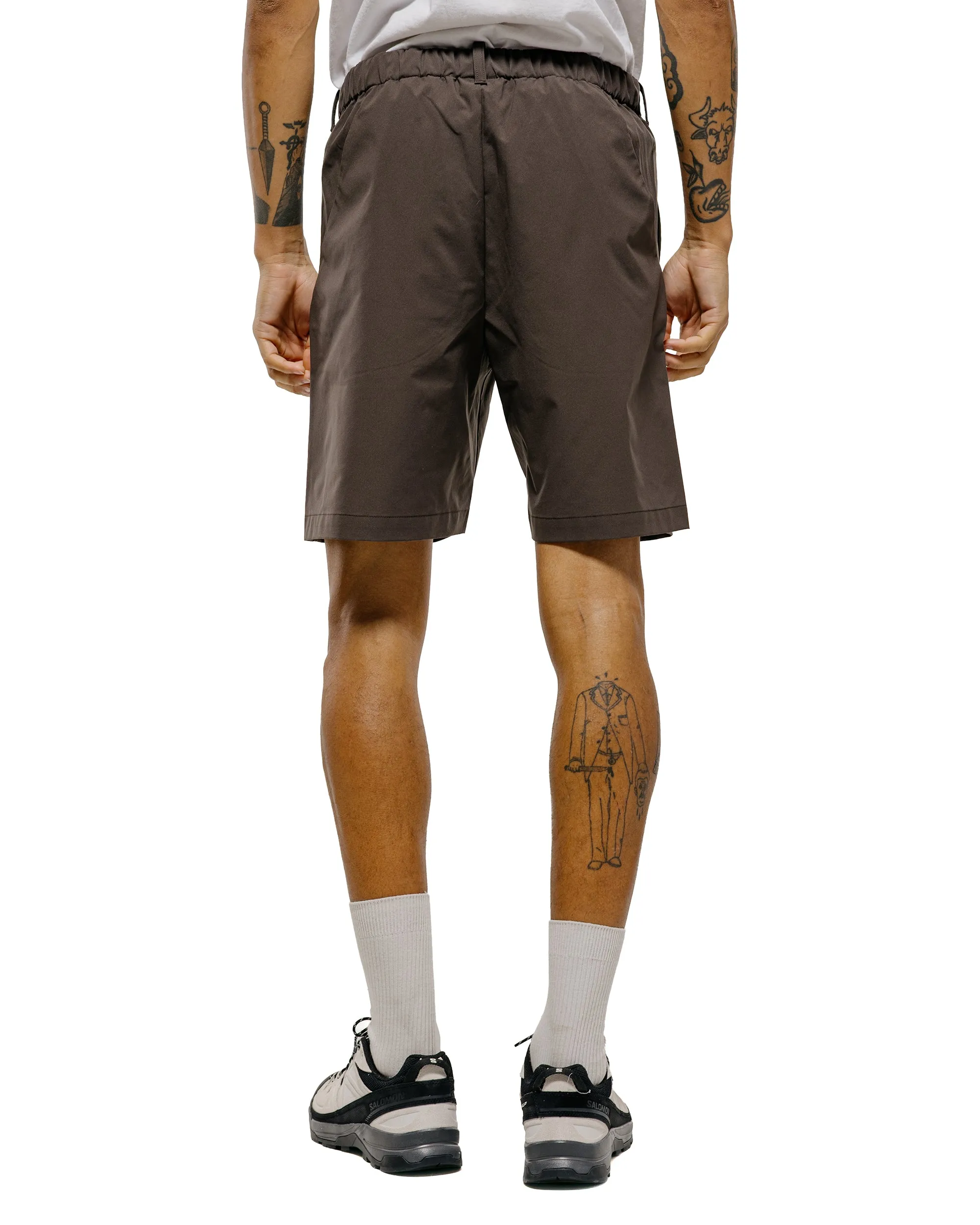 Goldwin One Tuck Light Stretch Shorts Jet Brown sold by Lost & Found product image thumbnail 3
