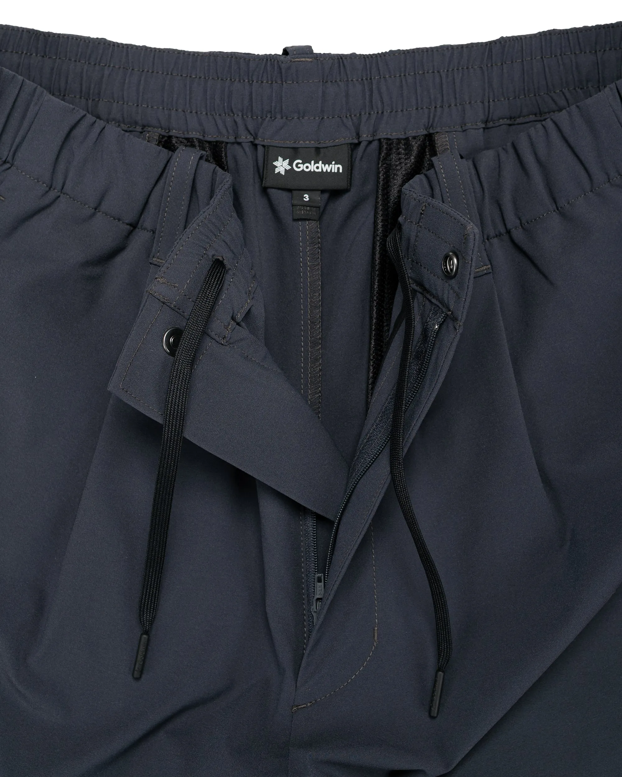 Goldwin One Tuck Light Stretch Shorts Ebony Gray sold by Lost & Found product image thumbnail 5