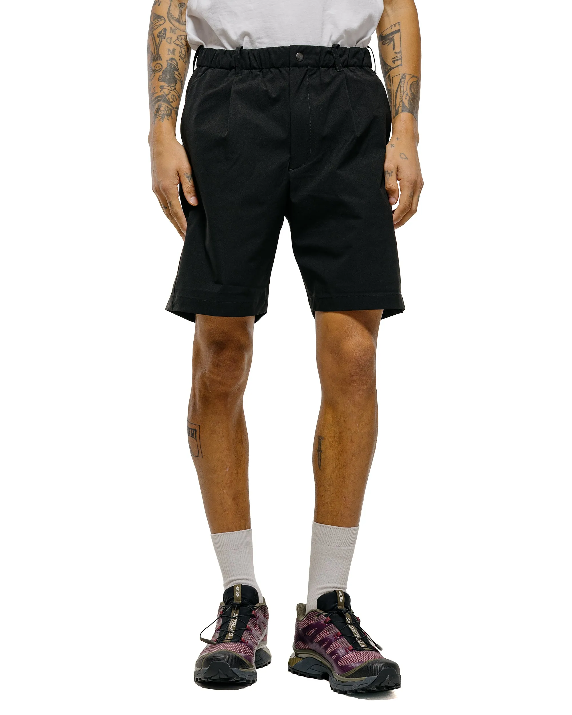 Goldwin One Tuck Light Stretch Shorts Black sold by Lost & Found product image thumbnail 2