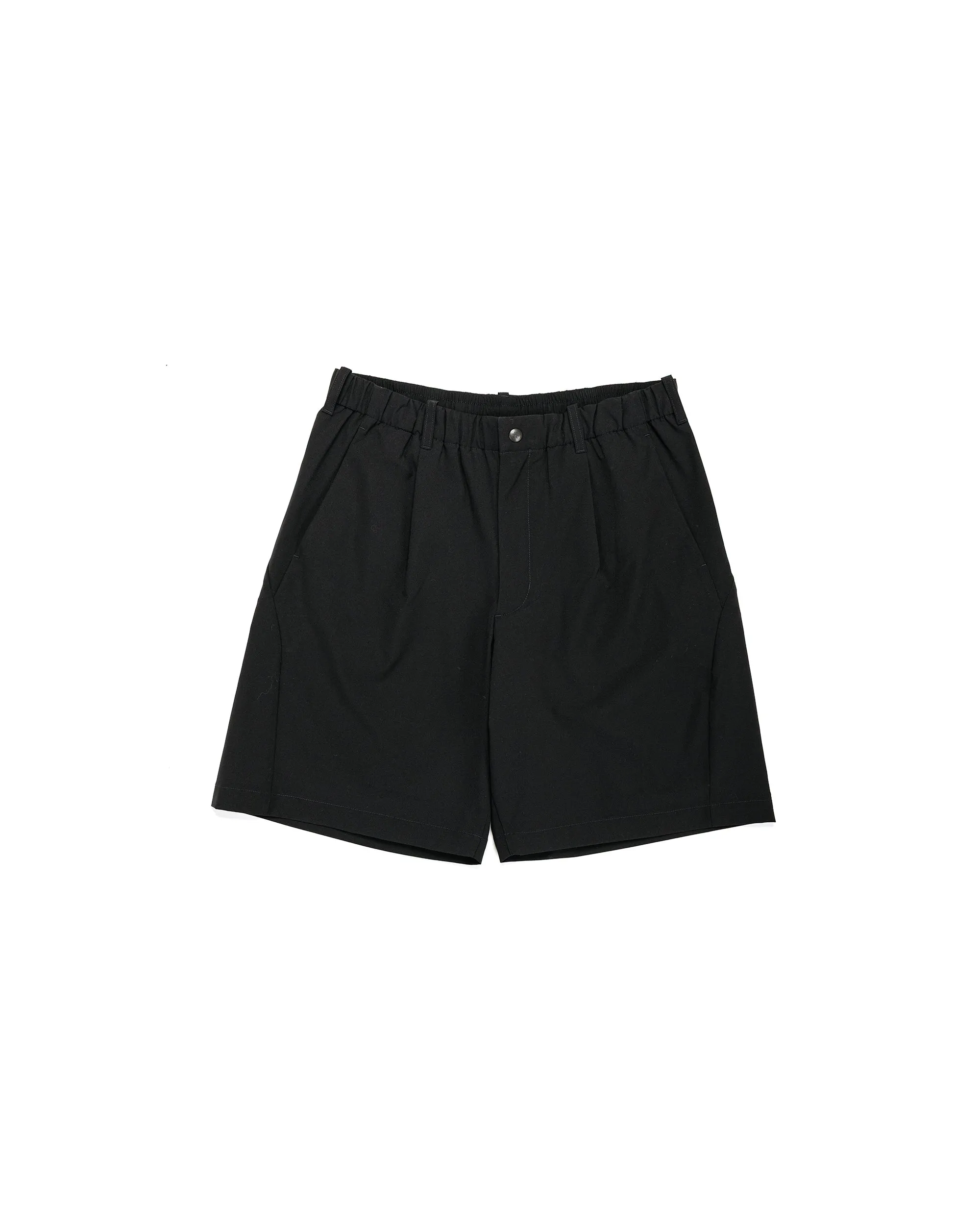Goldwin One Tuck Light Stretch Shorts Black sold by Lost & Found
