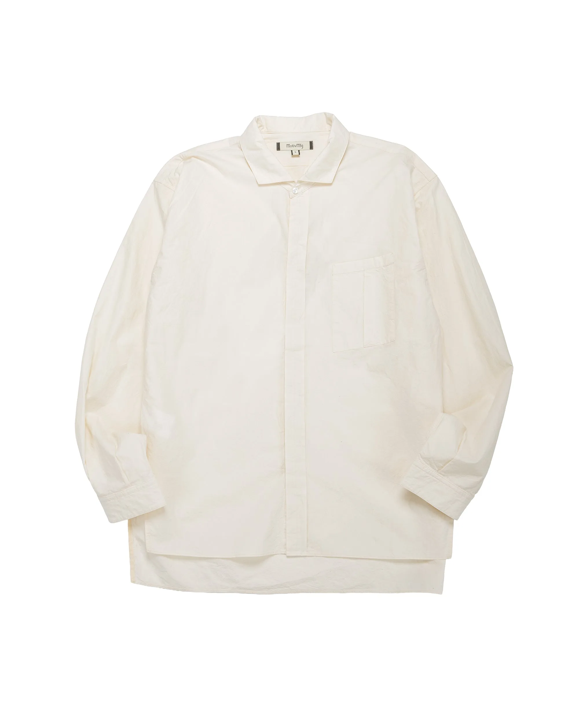 MotivMfg Shura Shirt Cotton Hemp Broadcloth/Natural sold by Lost & Found