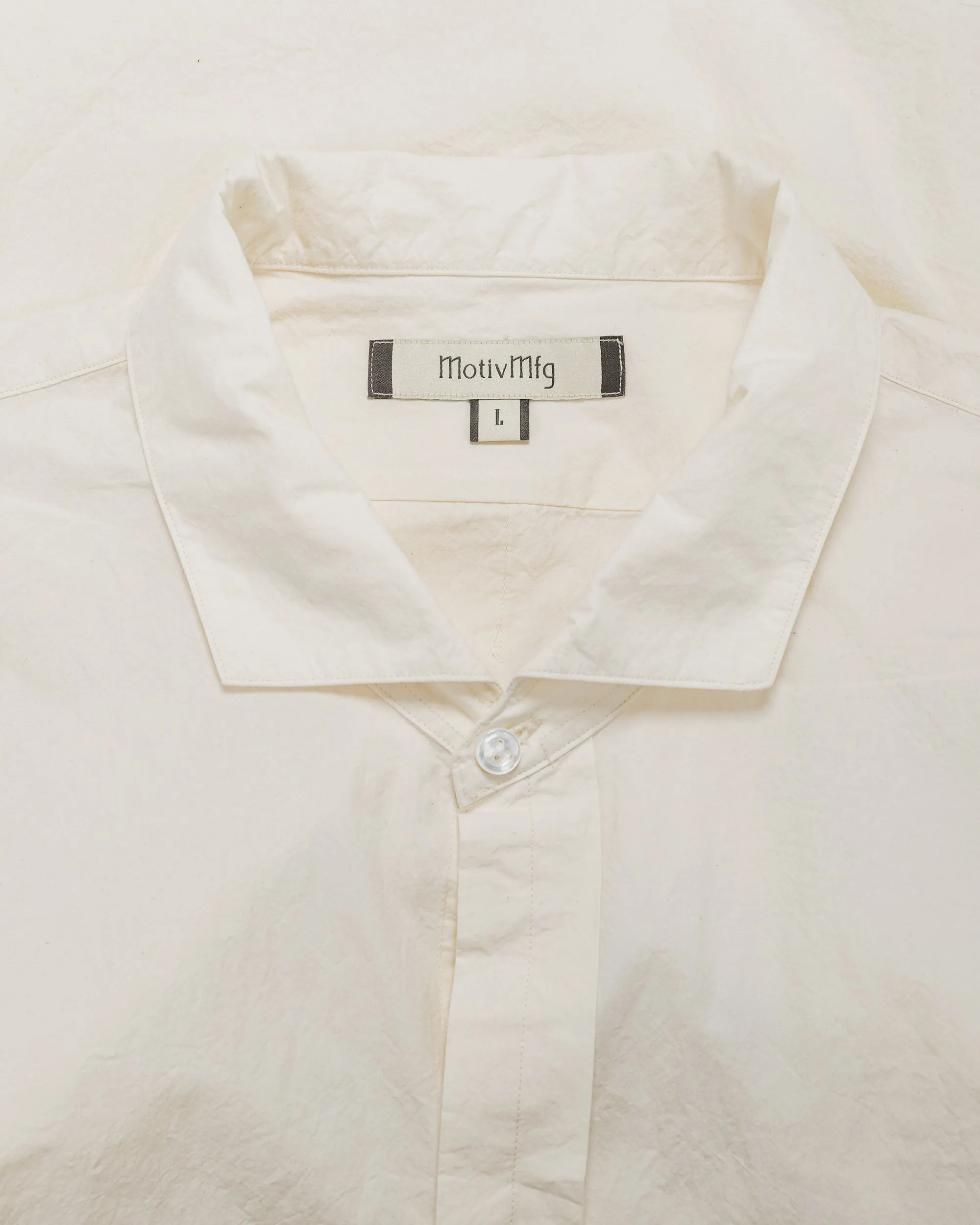 MotivMfg Shura Shirt Cotton Hemp Broadcloth/Natural sold by Lost & Found product image thumbnail 5