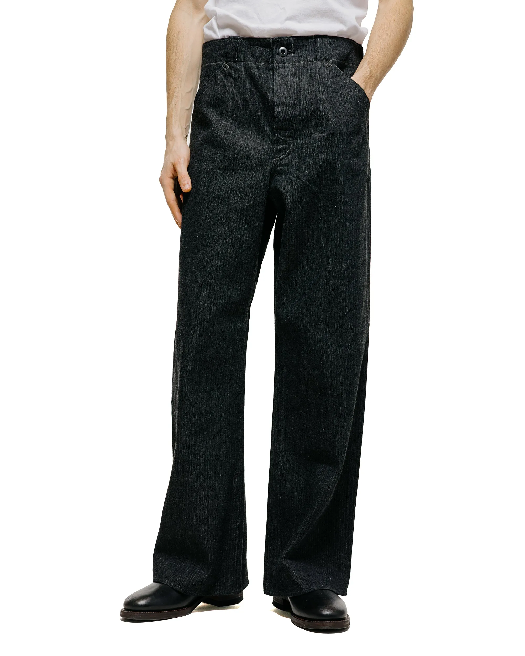 MotivMfg Doric Denim Trousers Original Herringbone Denim/Black sold by Lost & Found product image thumbnail 2