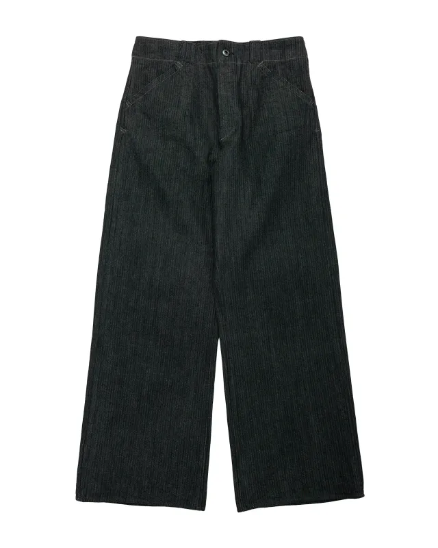 MotivMfg Doric Denim Trousers Original Herringbone Denim/Black made by Lost & Found