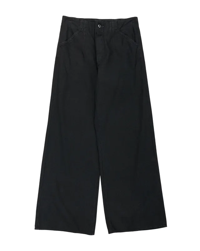MotivMfg Doric Denim Trousers Cotton Hemp Lightweight Denim/Black made by Lost & Found