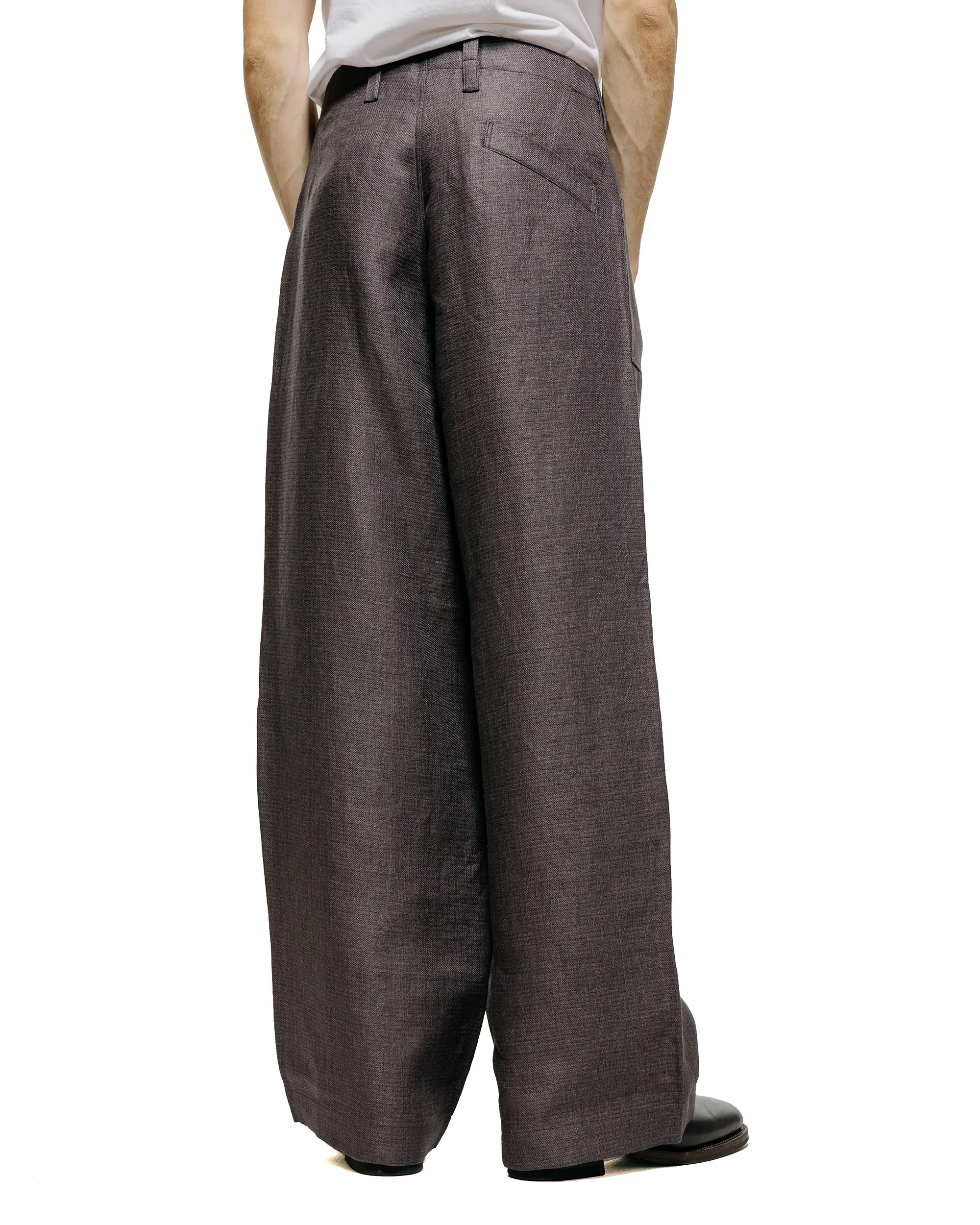 MotivMfg Capsule Deck Pants Duble Face Linen Serge/Aubergine sold by Lost & Found product image thumbnail 3