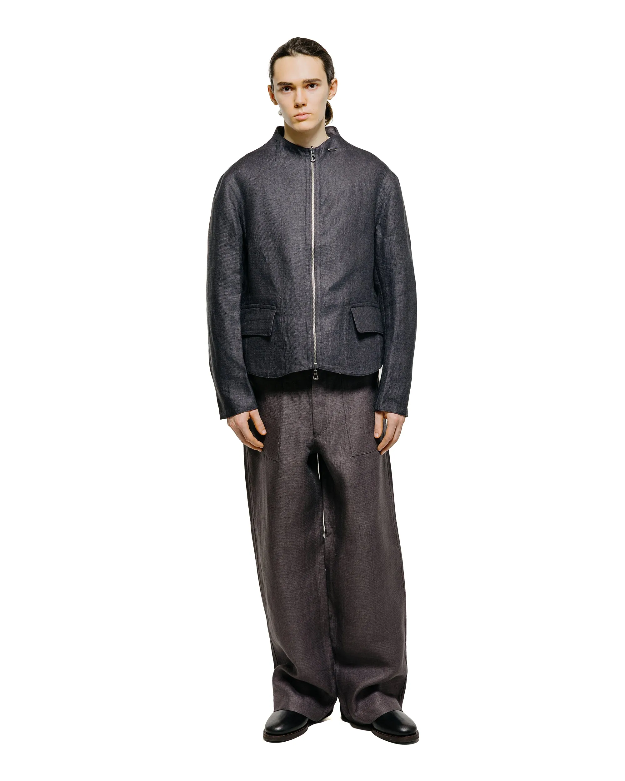 MotivMfg Capsule Deck Pants Duble Face Linen Serge/Aubergine sold by Lost & Found product image thumbnail 4