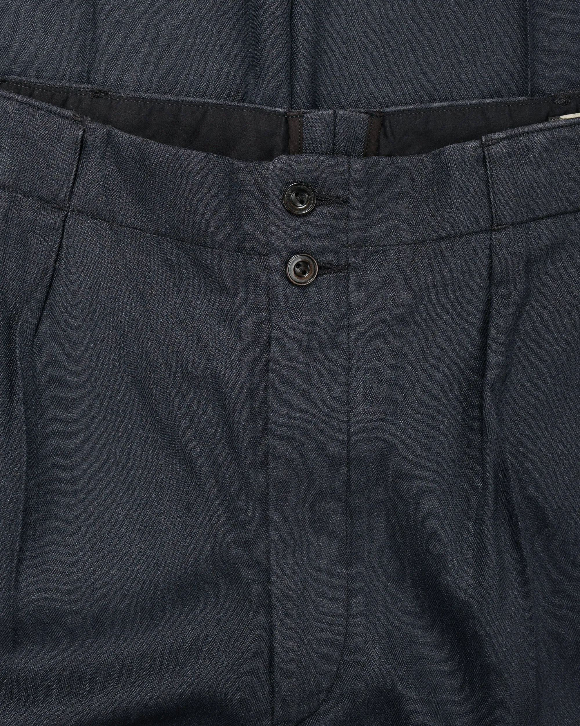 MotivMfg Robert Trousers Herringbone Tussah Silk Suiting Dark Navy sold by Lost & Found product image thumbnail 5