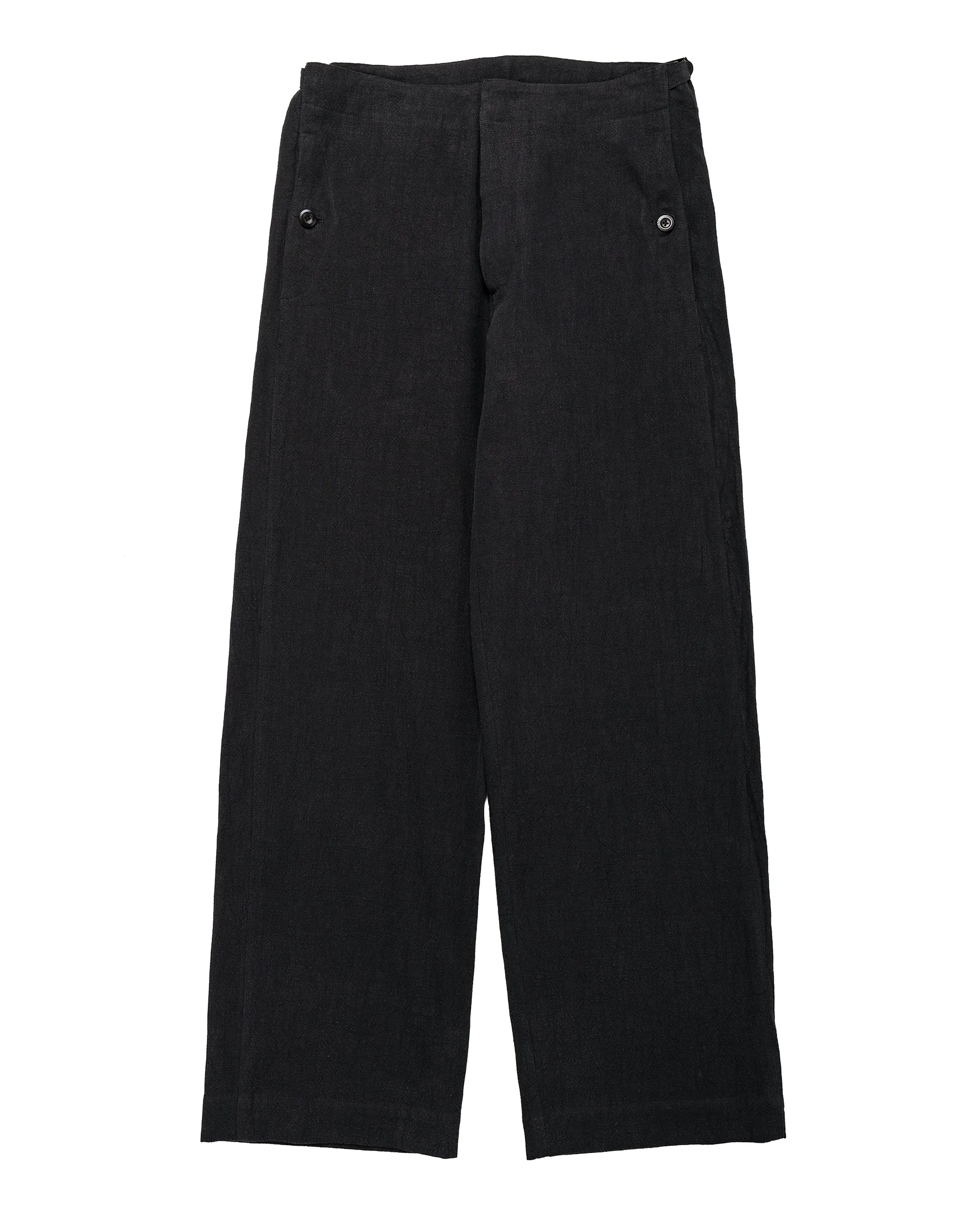 Conkers Tavern Trousers Ramie Charcoal sold by Lost & Found