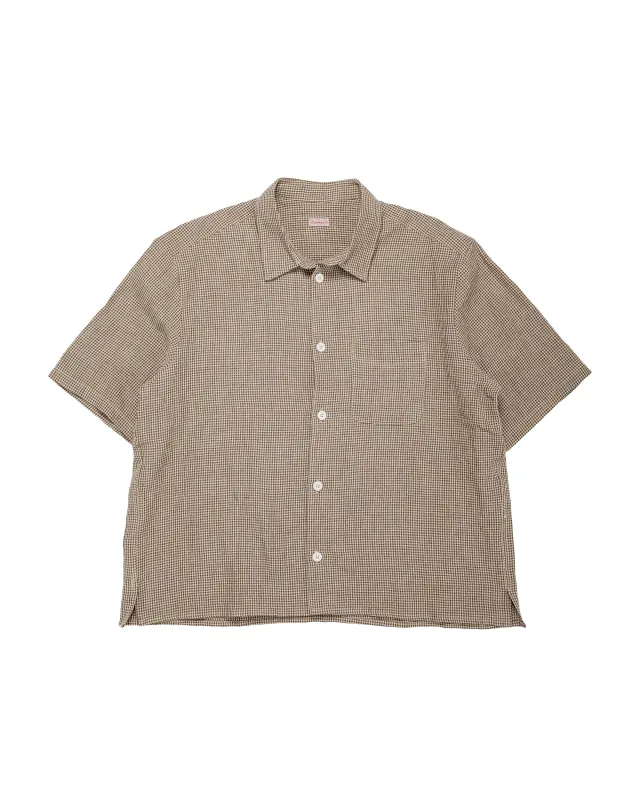 Conkers Farmer Shirt Short Sleeve Irish Line Straw made by Lost & Found