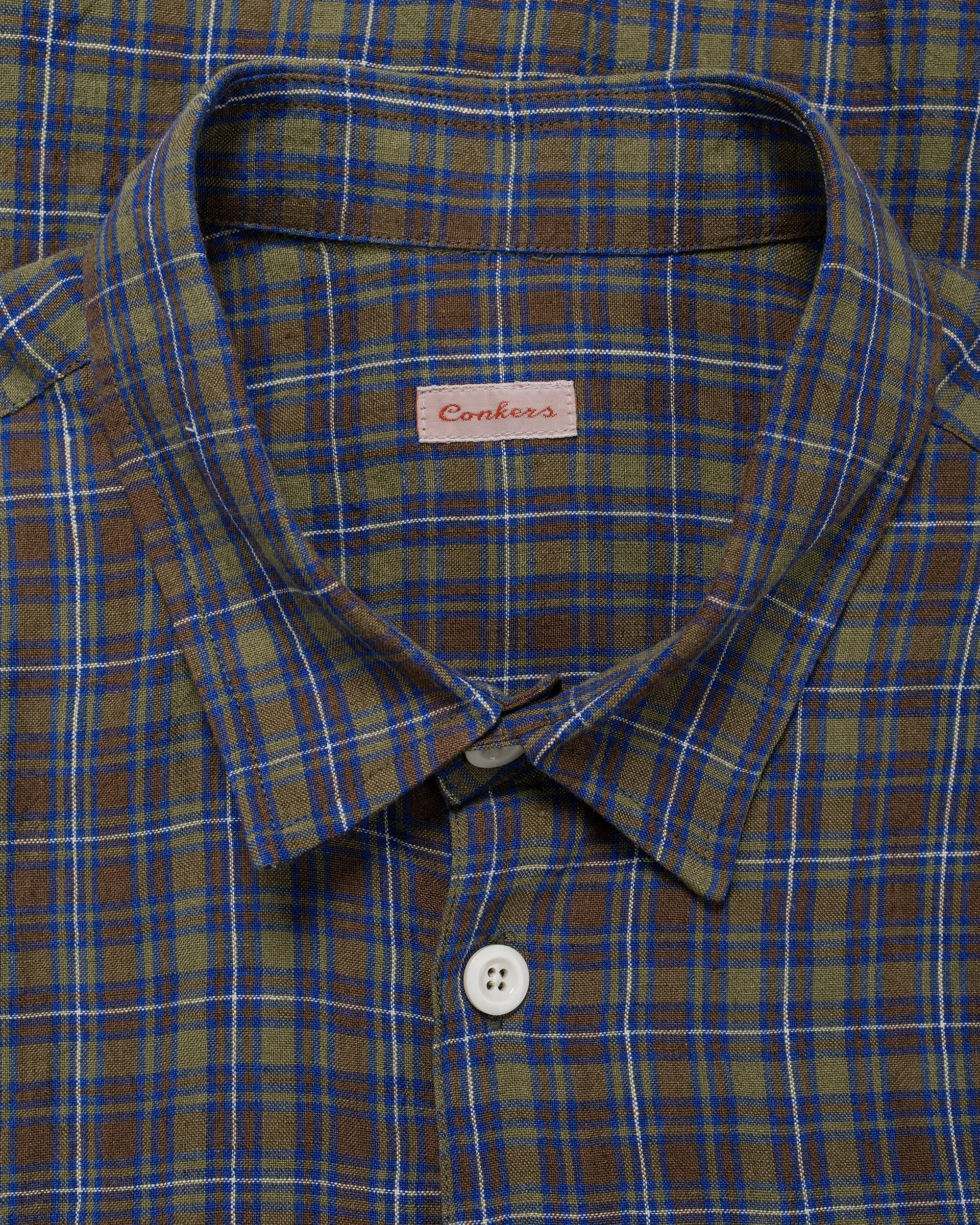 Conkers Farmer Shirt Irish Linen Damson sold by Lost & Found product image thumbnail 5