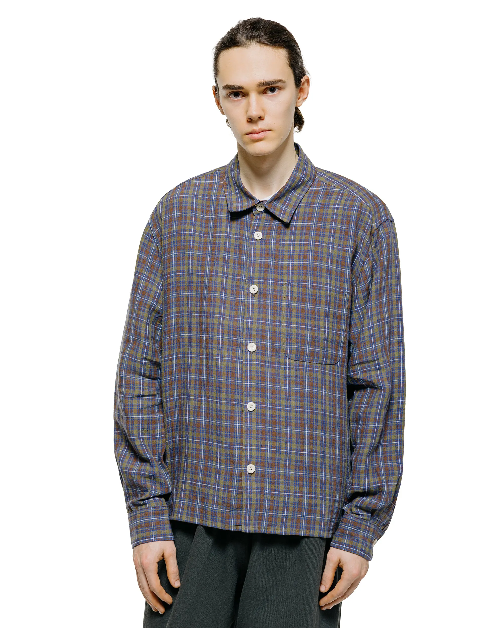 Conkers Farmer Shirt Irish Linen Damson sold by Lost & Found product image thumbnail 2