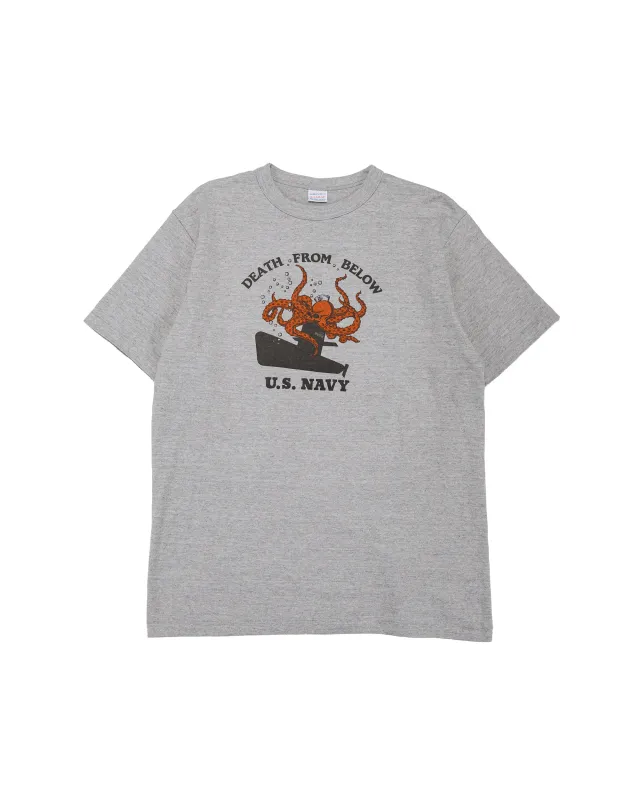 Warehouse Lot. 4096 88/12 Heather Crew Neck T Death From Below Gray sold by Lost & Found