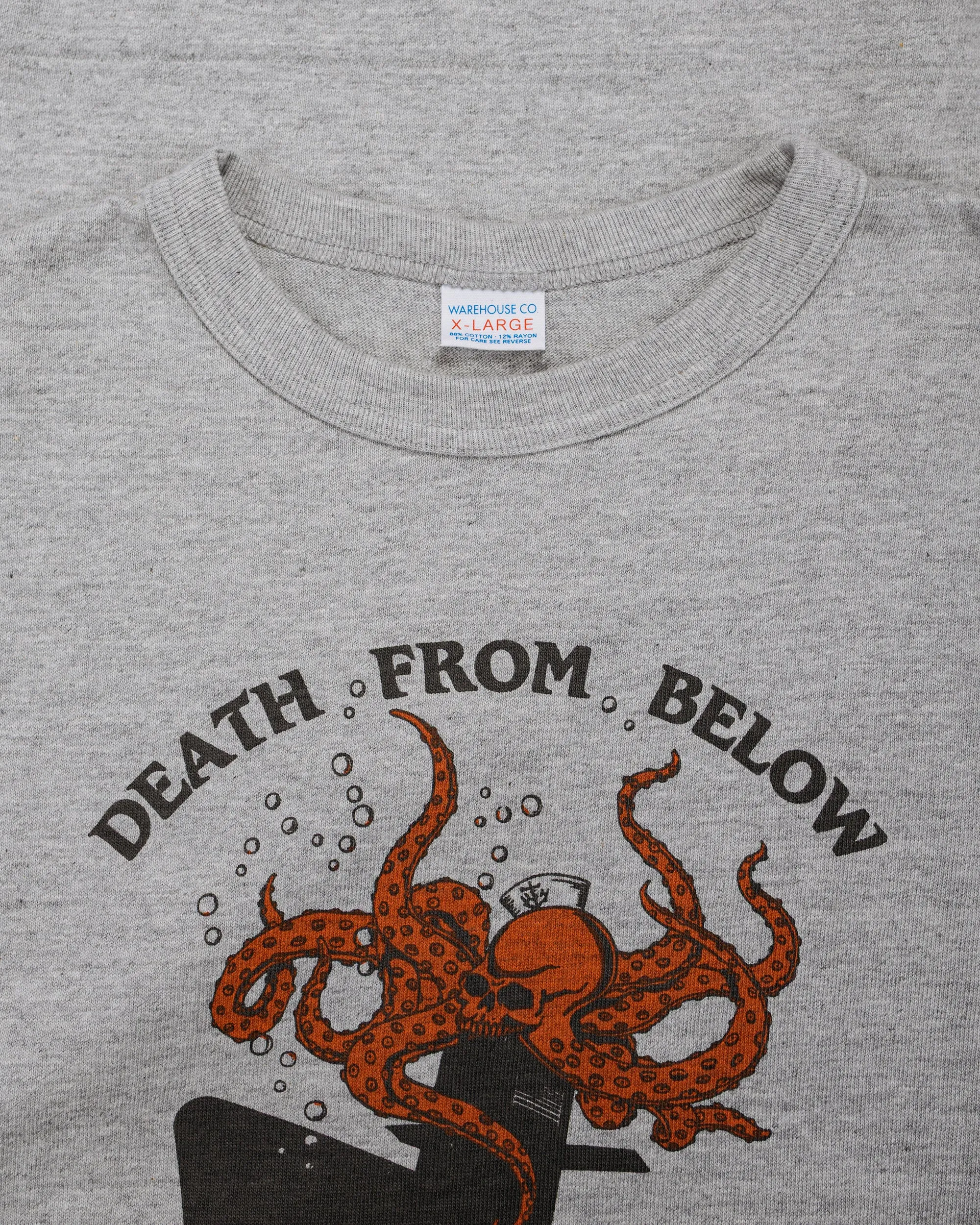 Warehouse Lot. 4096 88/12 Heather Crew Neck T Death From Below Gray sold by Lost & Found product image thumbnail 5