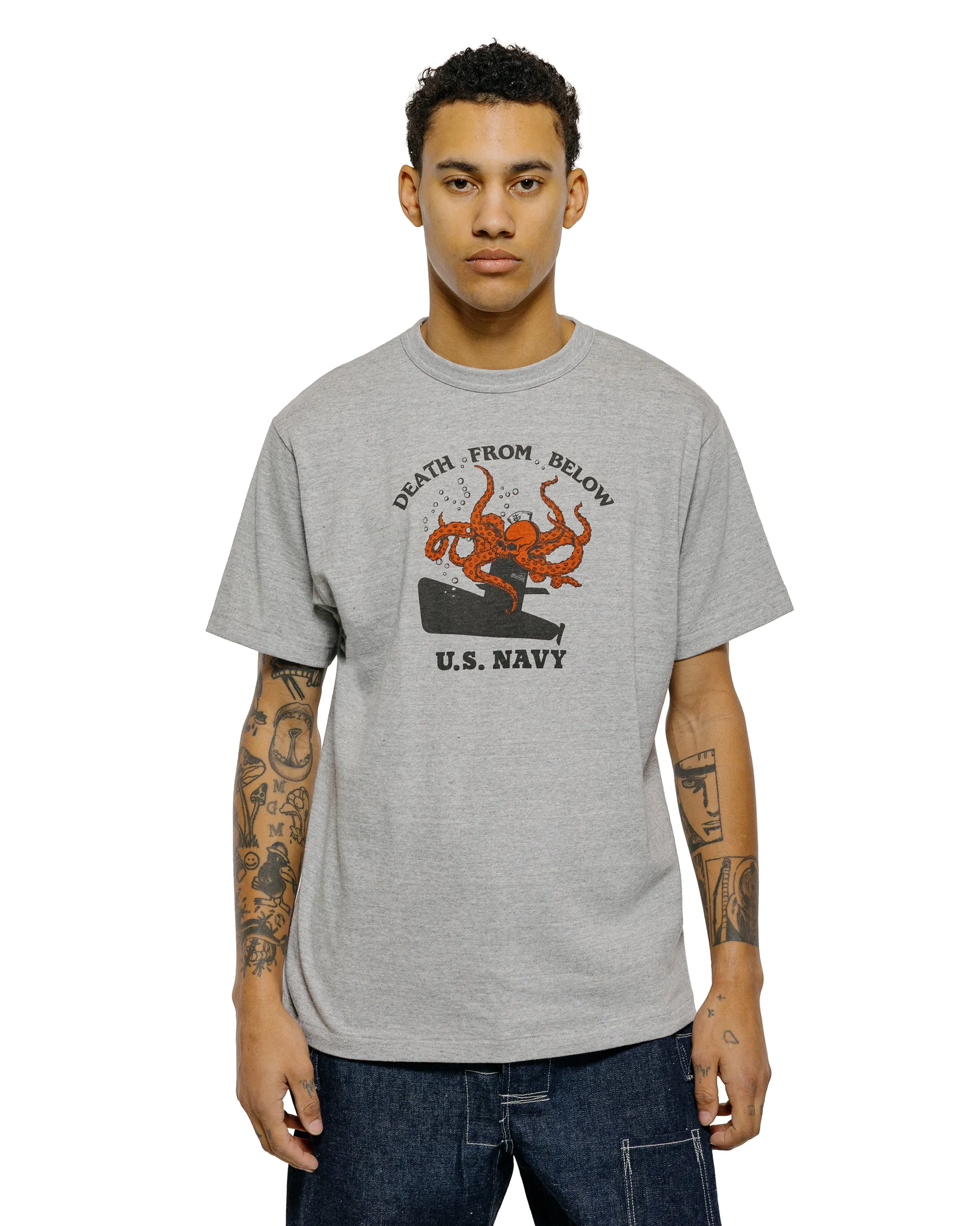 Warehouse Lot. 4096 88/12 Heather Crew Neck T Death From Below Gray sold by Lost & Found product image thumbnail 2