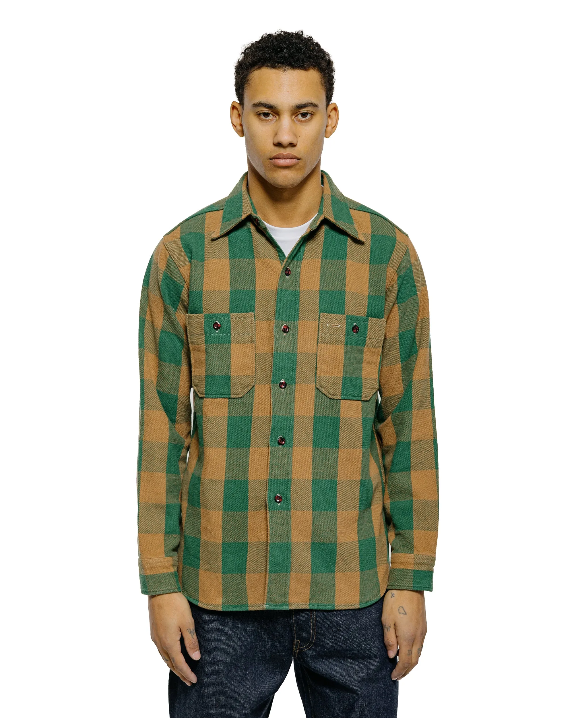 Warehouse Lot. 3104 Flannel Shirts O/W Pattern A Green sold by Lost & Found product image thumbnail 2