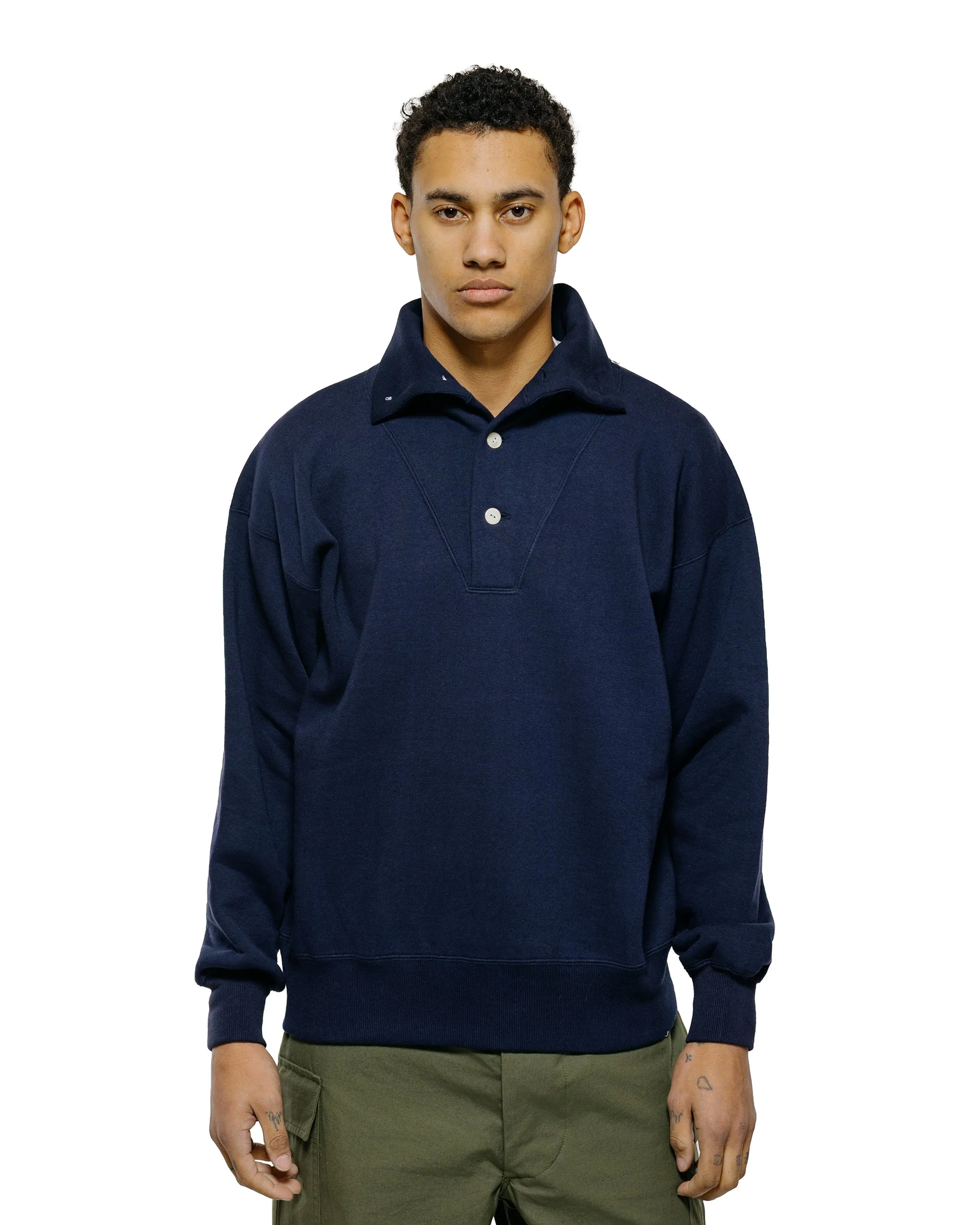 The Real McCoy's MC25110 10 oz. Loopwheel Cruiser Sweatshirt Navy sold by Lost & Found product image thumbnail 2