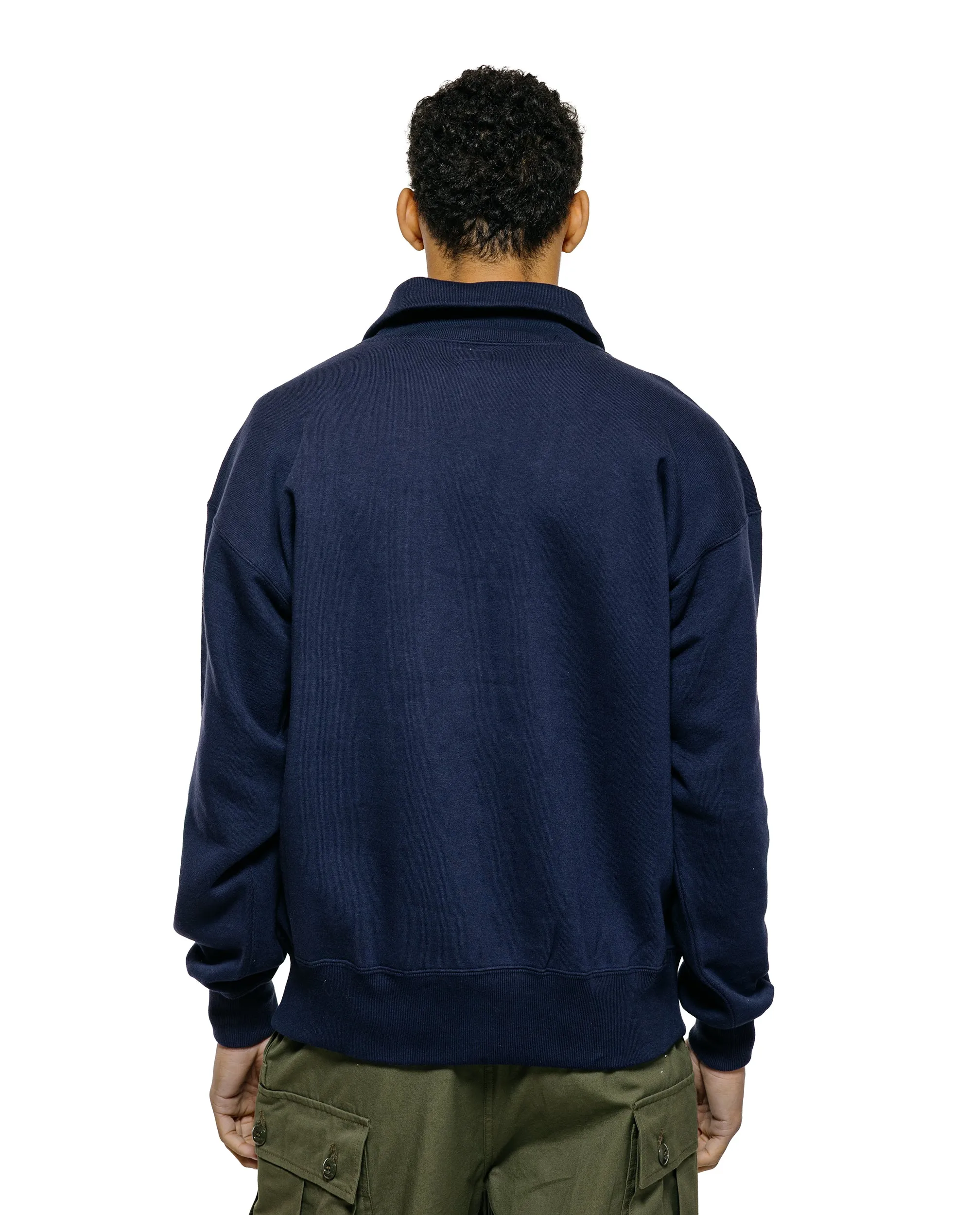 The Real McCoy's MC25110 10 oz. Loopwheel Cruiser Sweatshirt Navy sold by Lost & Found product image thumbnail 3