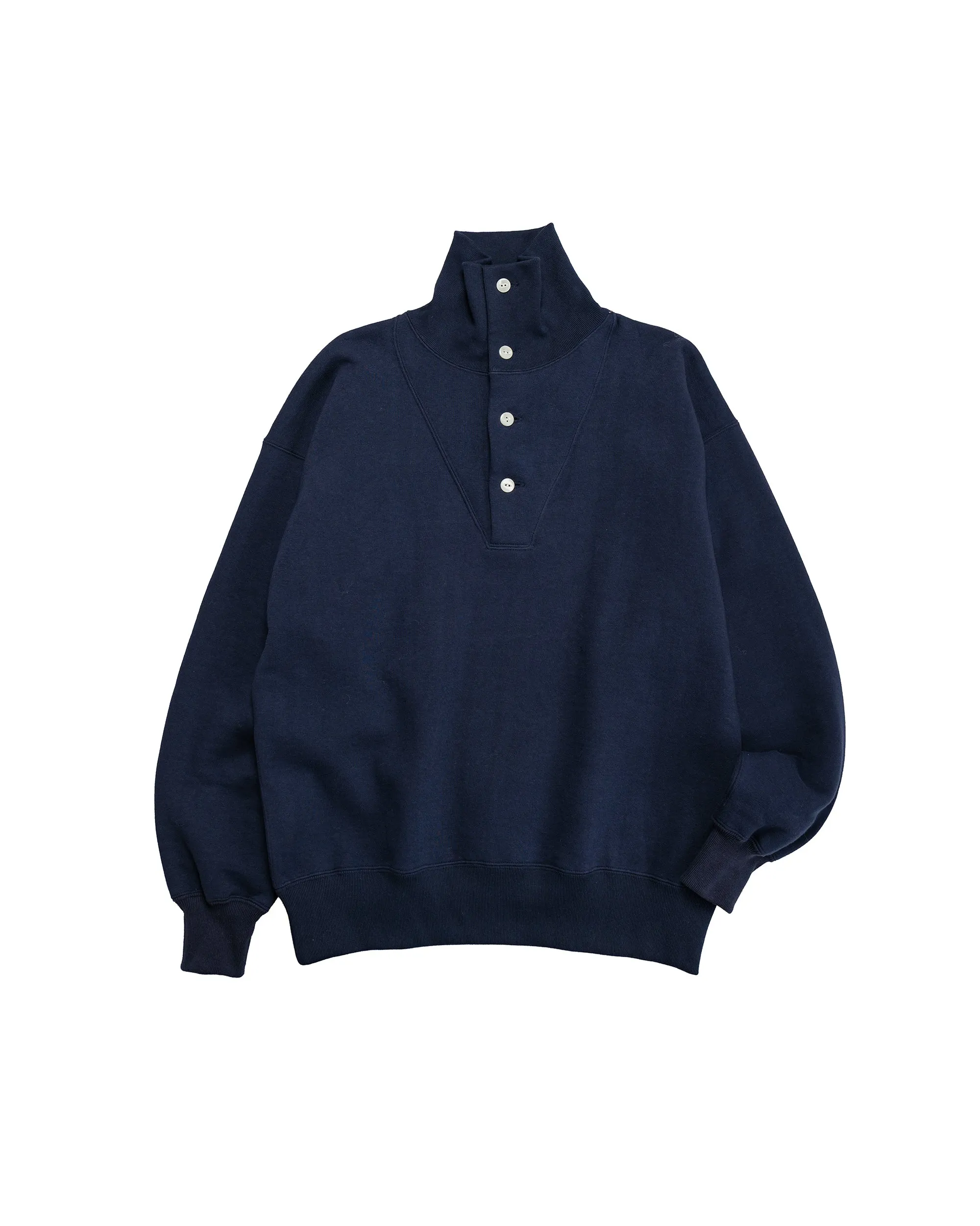 The Real McCoy's MC25110 10 oz. Loopwheel Cruiser Sweatshirt Navy sold by Lost & Found