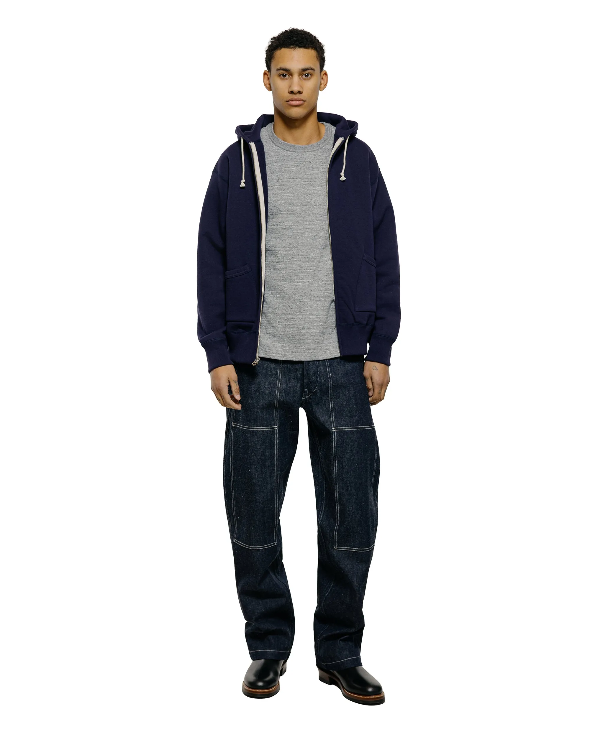 The Real McCoy’s MC25106 12 Oz. Ball Park F/Z Hooded Sweatshirt L.Navy sold by Lost & Found product image thumbnail 4