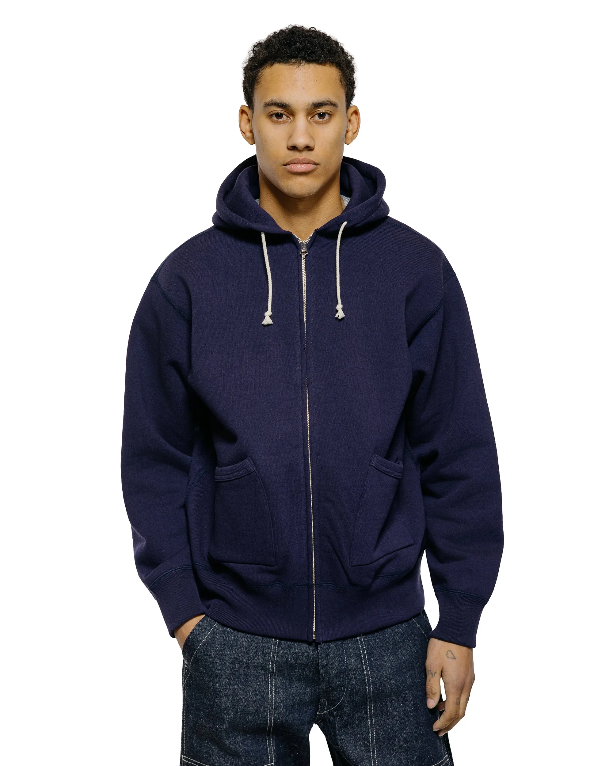 The Real McCoy’s MC25106 12 Oz. Ball Park F/Z Hooded Sweatshirt L.Navy sold by Lost & Found product image thumbnail 2