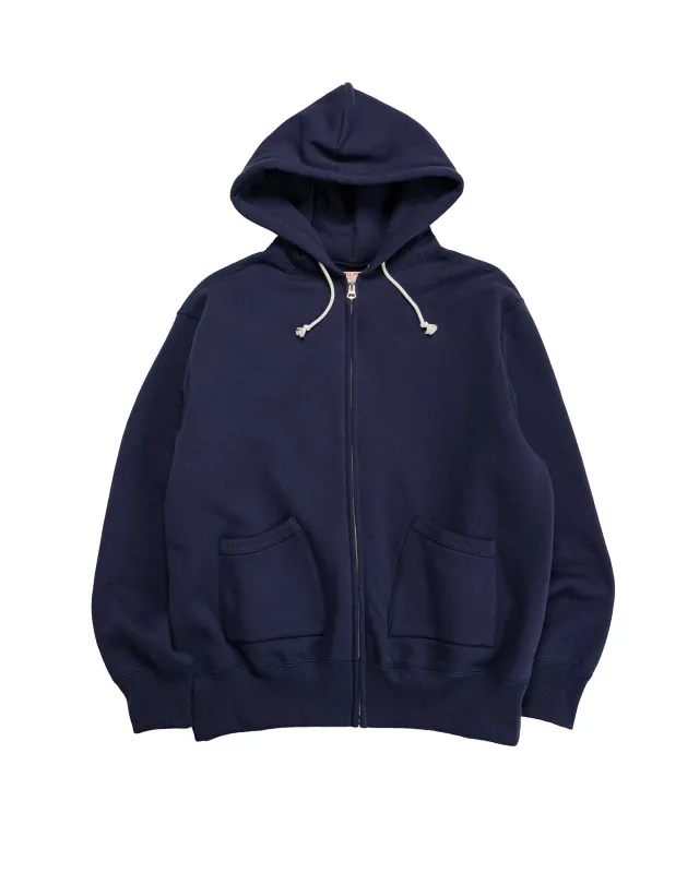 The Real McCoy’s MC25106 12 Oz. Ball Park F/Z Hooded Sweatshirt L.Navy sold by Lost & Found