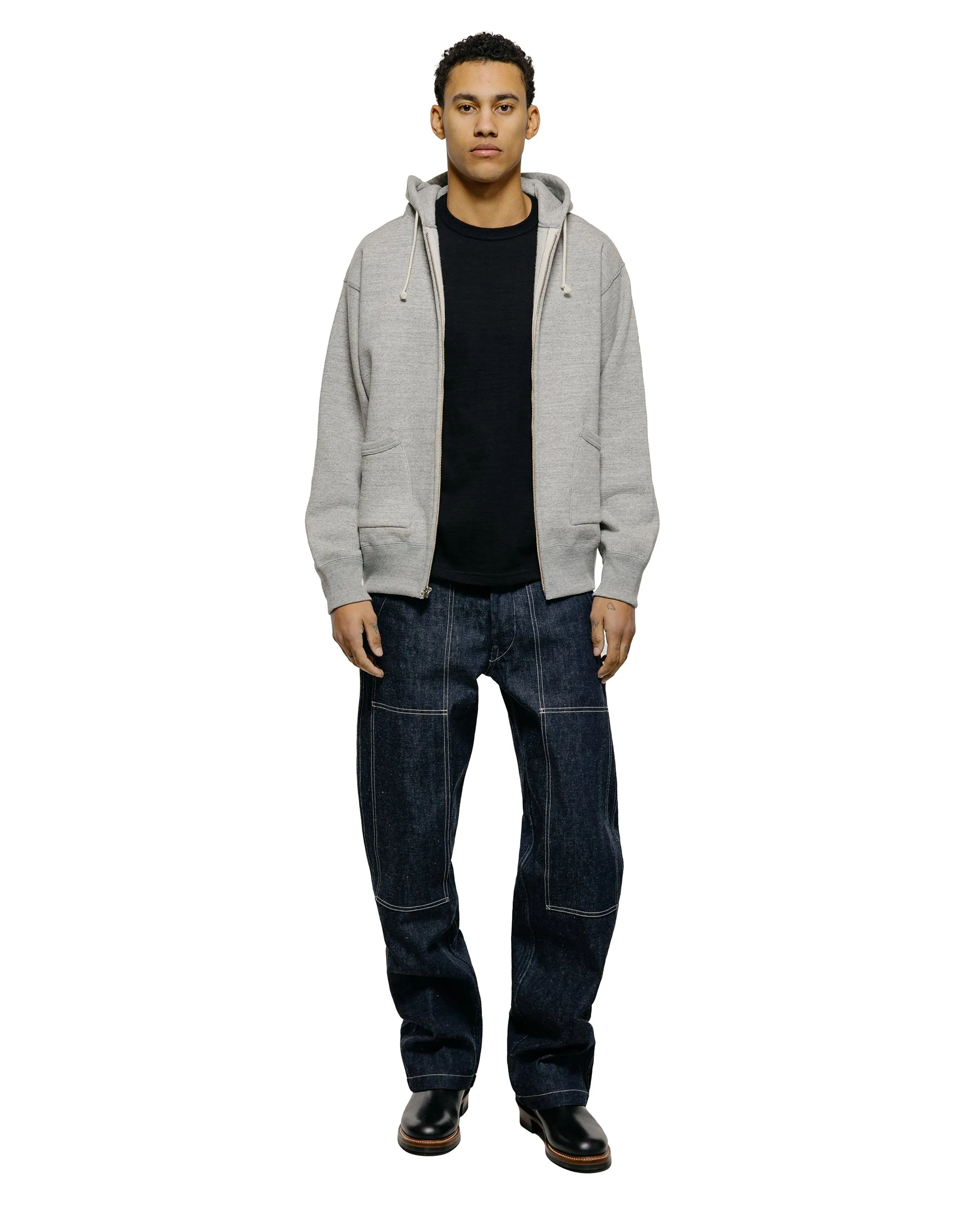 The Real McCoy’s MC25106 12 Oz. Ball Park F/Z Hooded Sweatshirt M.Gray sold by Lost & Found product image thumbnail 4