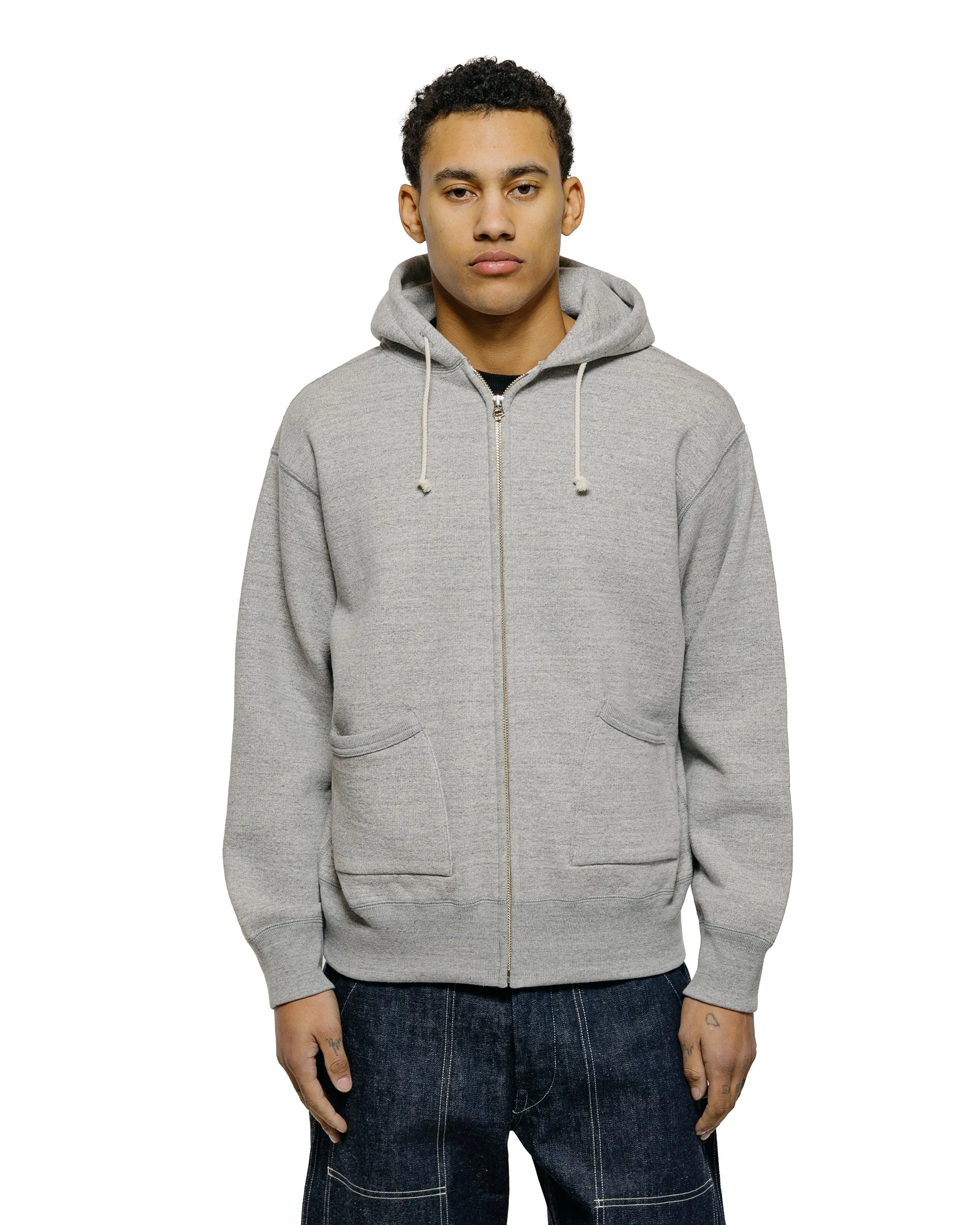 The Real McCoy’s MC25106 12 Oz. Ball Park F/Z Hooded Sweatshirt M.Gray sold by Lost & Found product image thumbnail 2