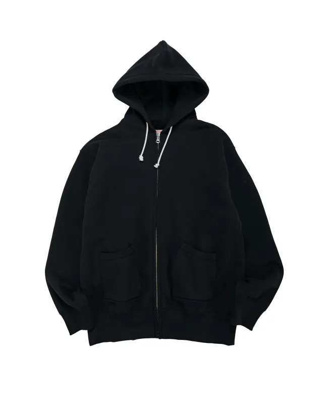 The Real McCoy’s MC25106 12 Oz. Ball Park F/Z Hooded Sweatshirt Black sold by Lost & Found