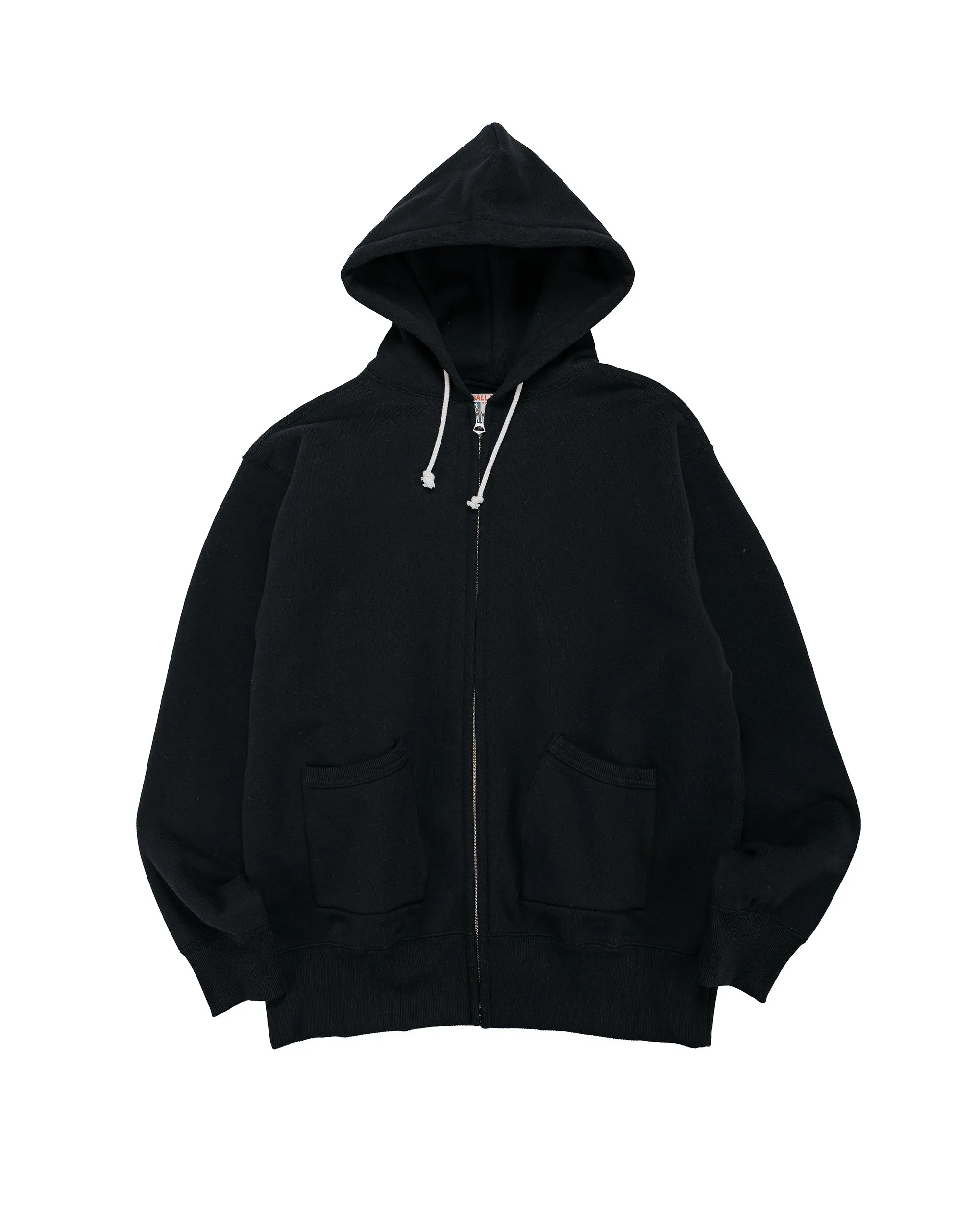 The Real McCoy’s MC25106 12 Oz. Ball Park F/Z Hooded Sweatshirt Black sold by Lost & Found