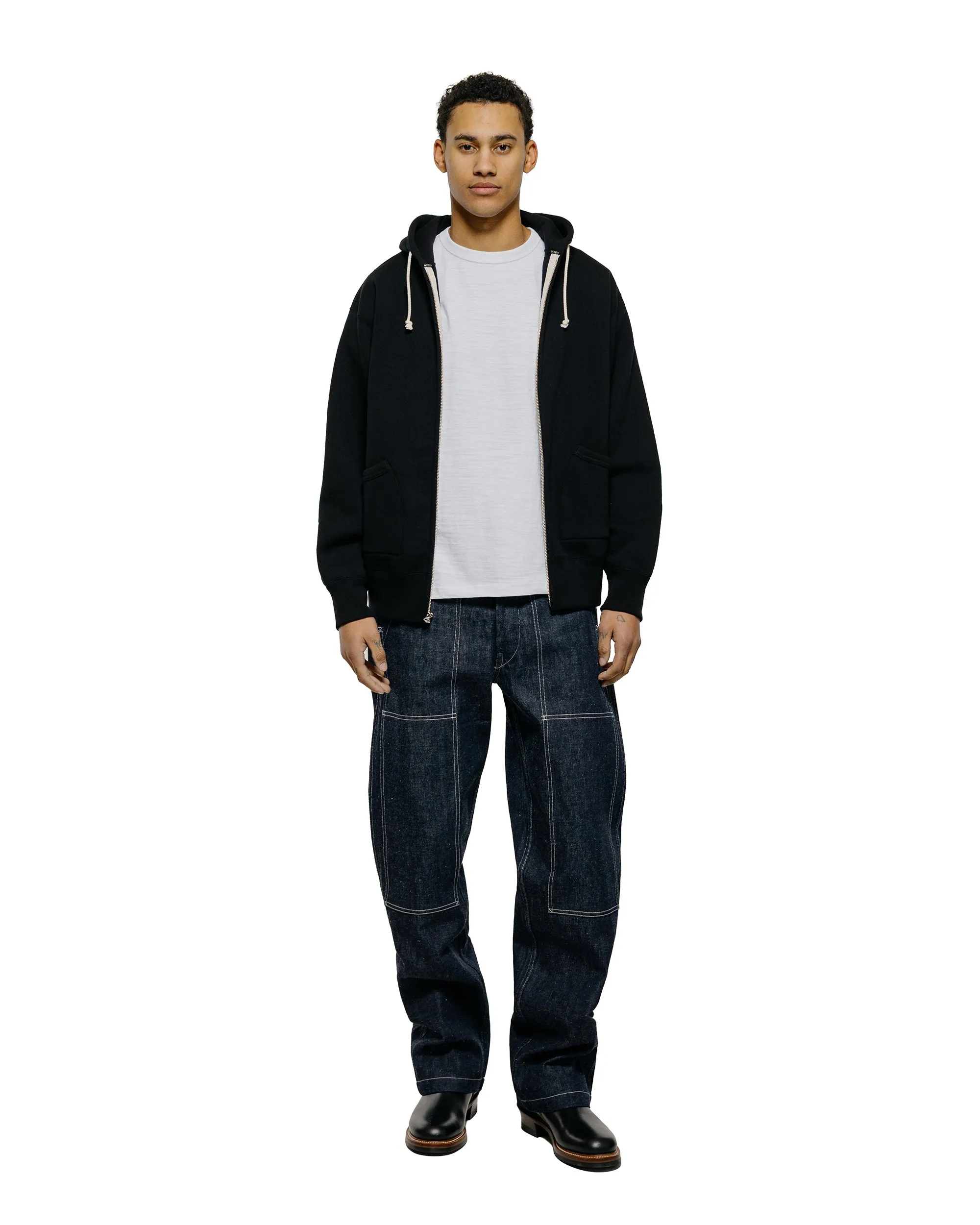 The Real McCoy’s MC25106 12 Oz. Ball Park F/Z Hooded Sweatshirt Black sold by Lost & Found product image thumbnail 4