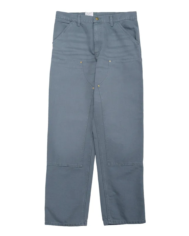 Carhartt W.I.P. Double Knee Pant Cozy Blue Stone Canvas made by Carhartt