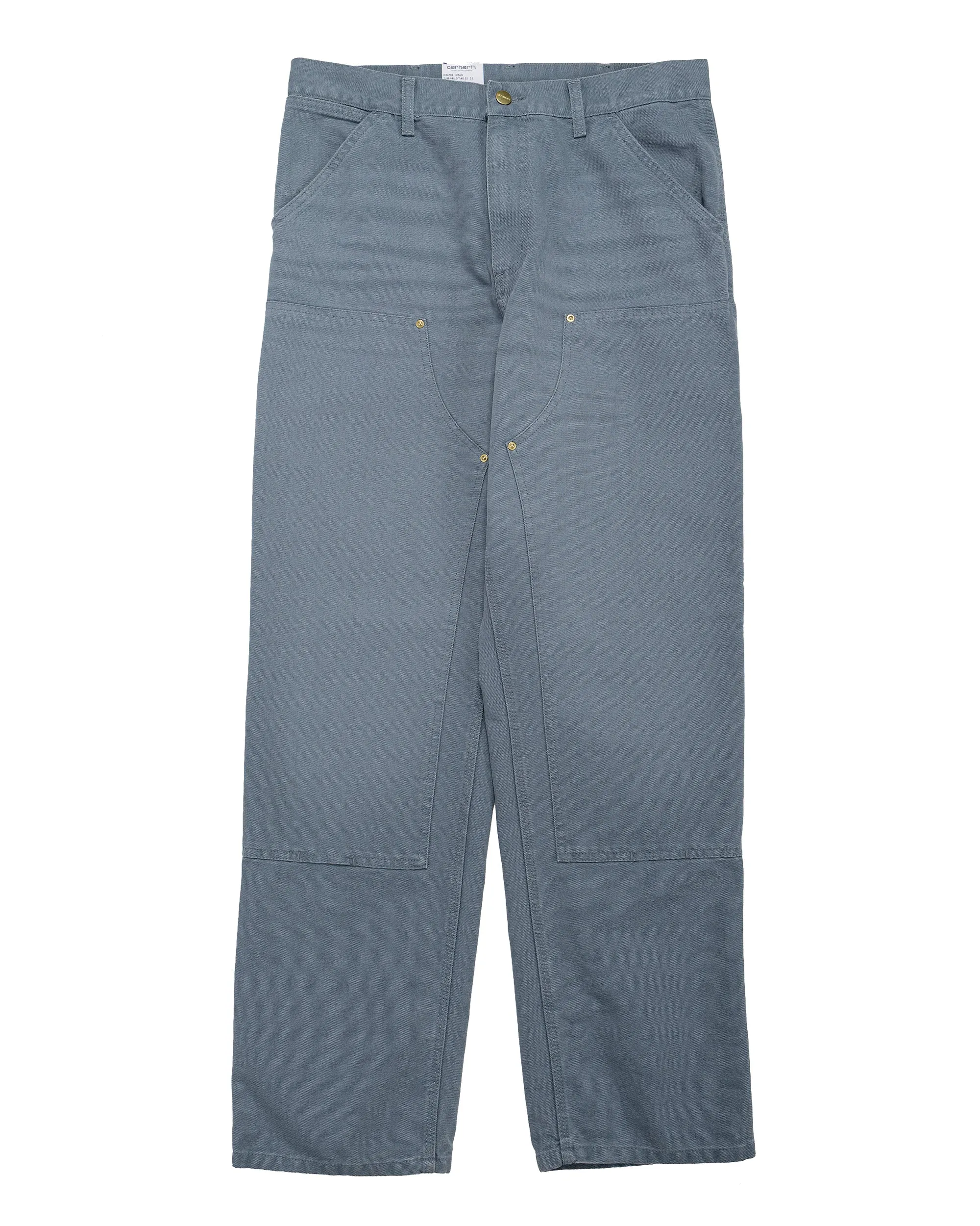 Carhartt W.I.P. Double Knee Pant Cozy Blue Stone Canvas sold by Lost & Found