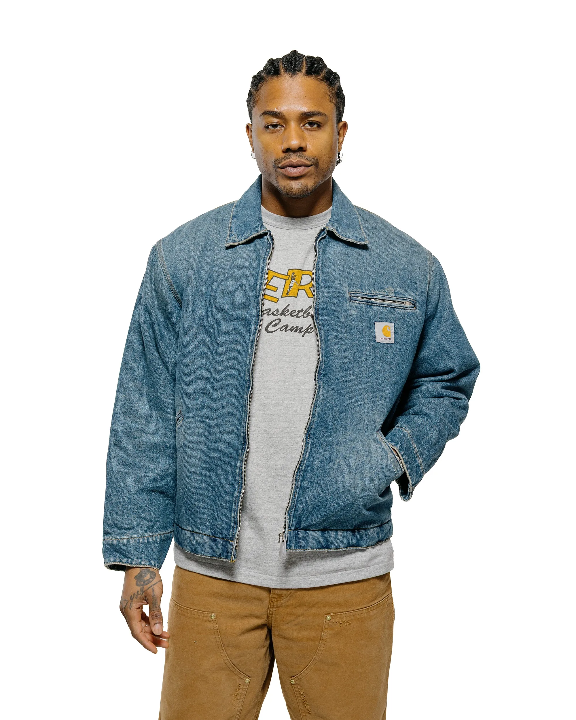 Carhartt W.I.P. OG Detroit Jacket Blue Grind Wash sold by Lost & Found product image thumbnail 2