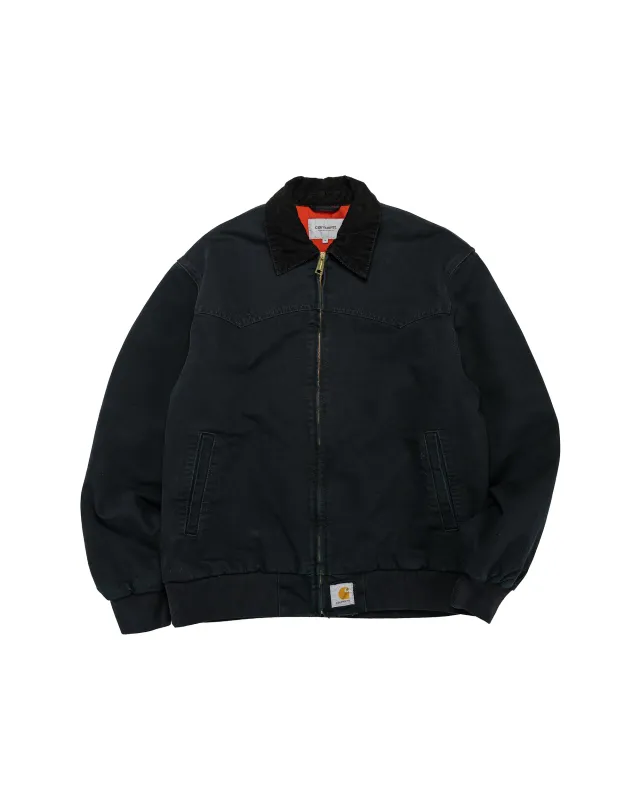 Carhartt W.I.P. OG Santa Fe Coat Black/Black Grind Wash made by Carhartt