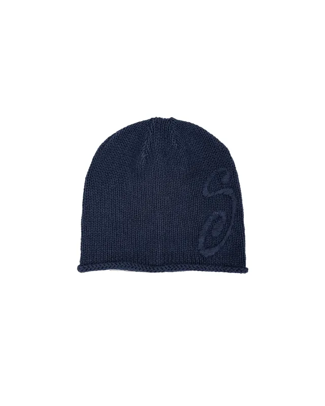 Stüssy S Knit Skullcap Navy made by Stussy