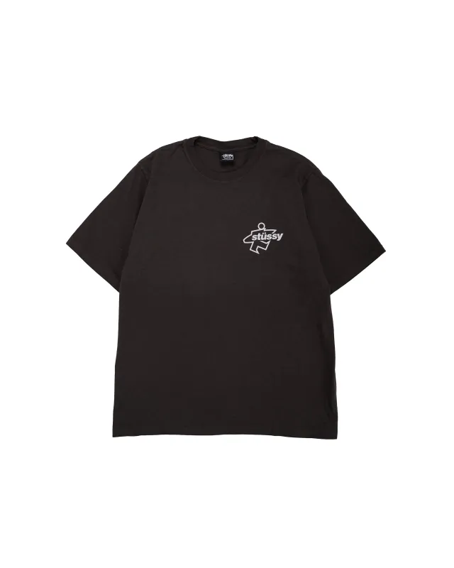 Stüssy Surf Size Pigment Dyed Tee Faded Black sold by Lost & Found